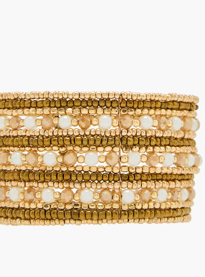 Bead Embellished Cuff Bracelet-women-watchesandjewellery-jewellery-banglesandbracelets-image-4