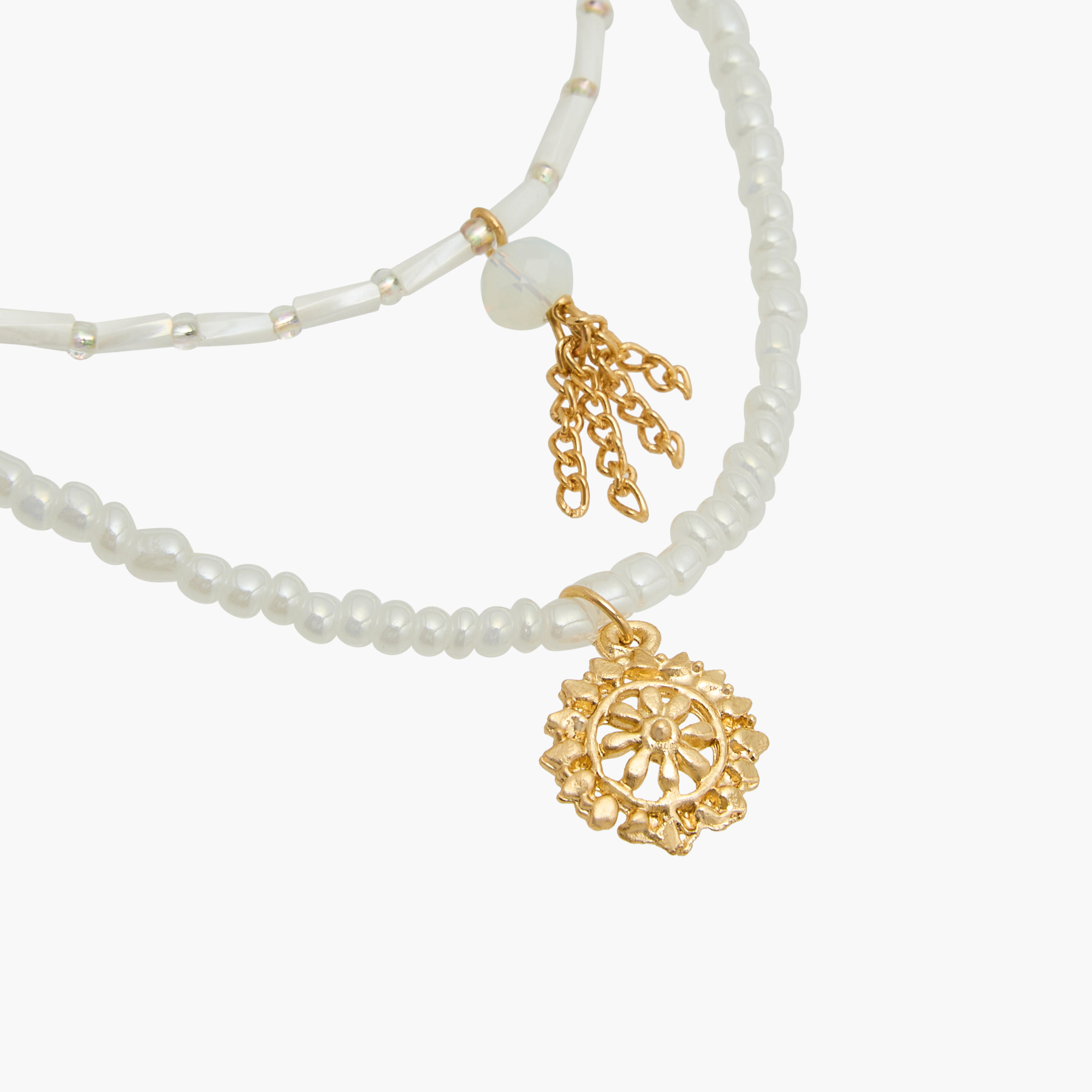 طقم أساور مزينة - 9 قطع-women-watchesandjewellery-jewellery-banglesandbracelets-image-13