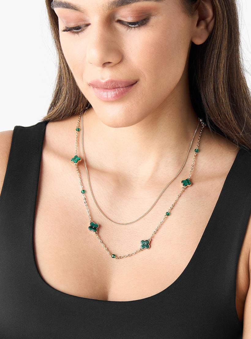 قلادة طبقات بزخارف ومشبك إغلاق-women-watchesandjewellery-jewellery-necklacesandpendants-image-5