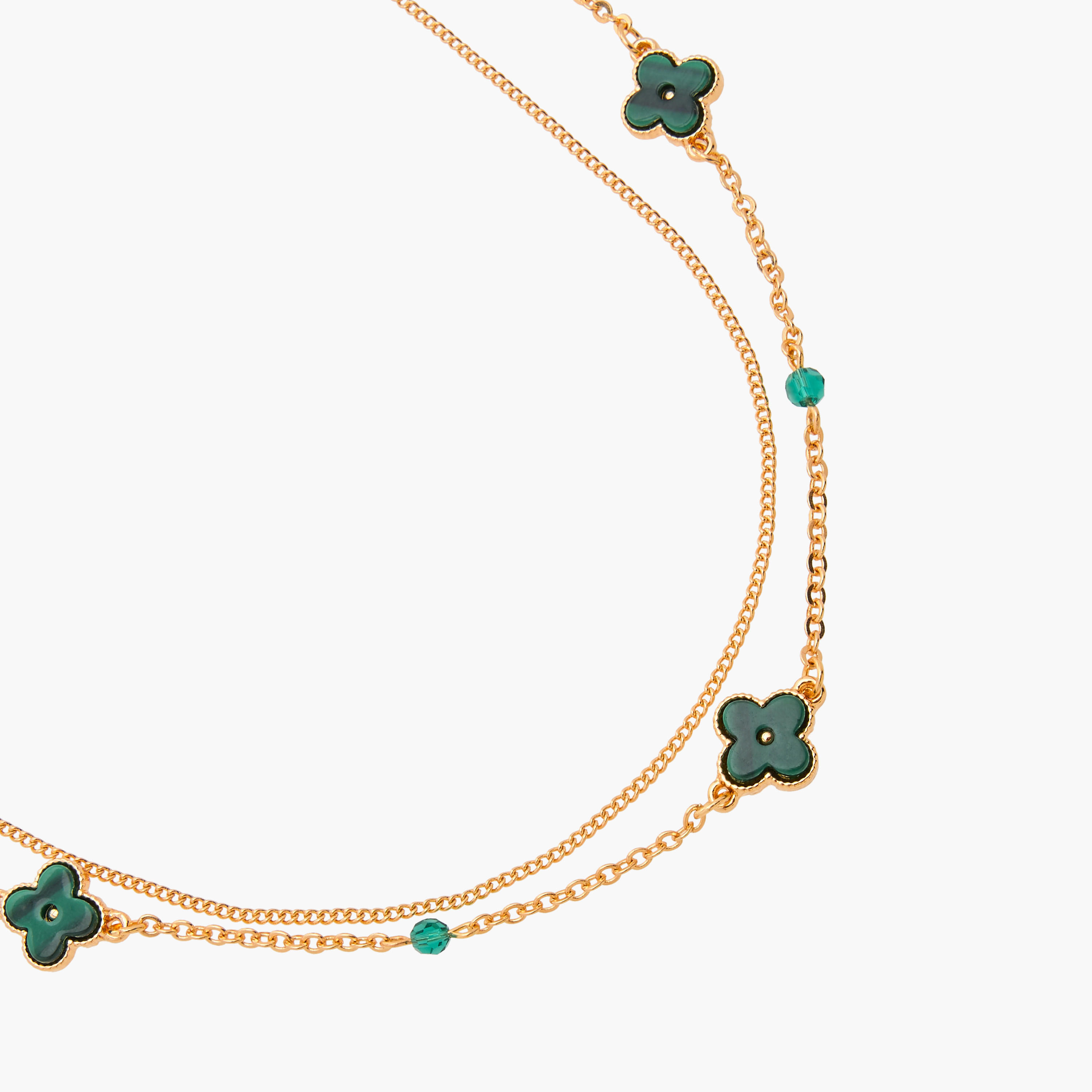 قلادة طبقات بزخارف ومشبك إغلاق-women-watchesandjewellery-jewellery-necklacesandpendants-image-2