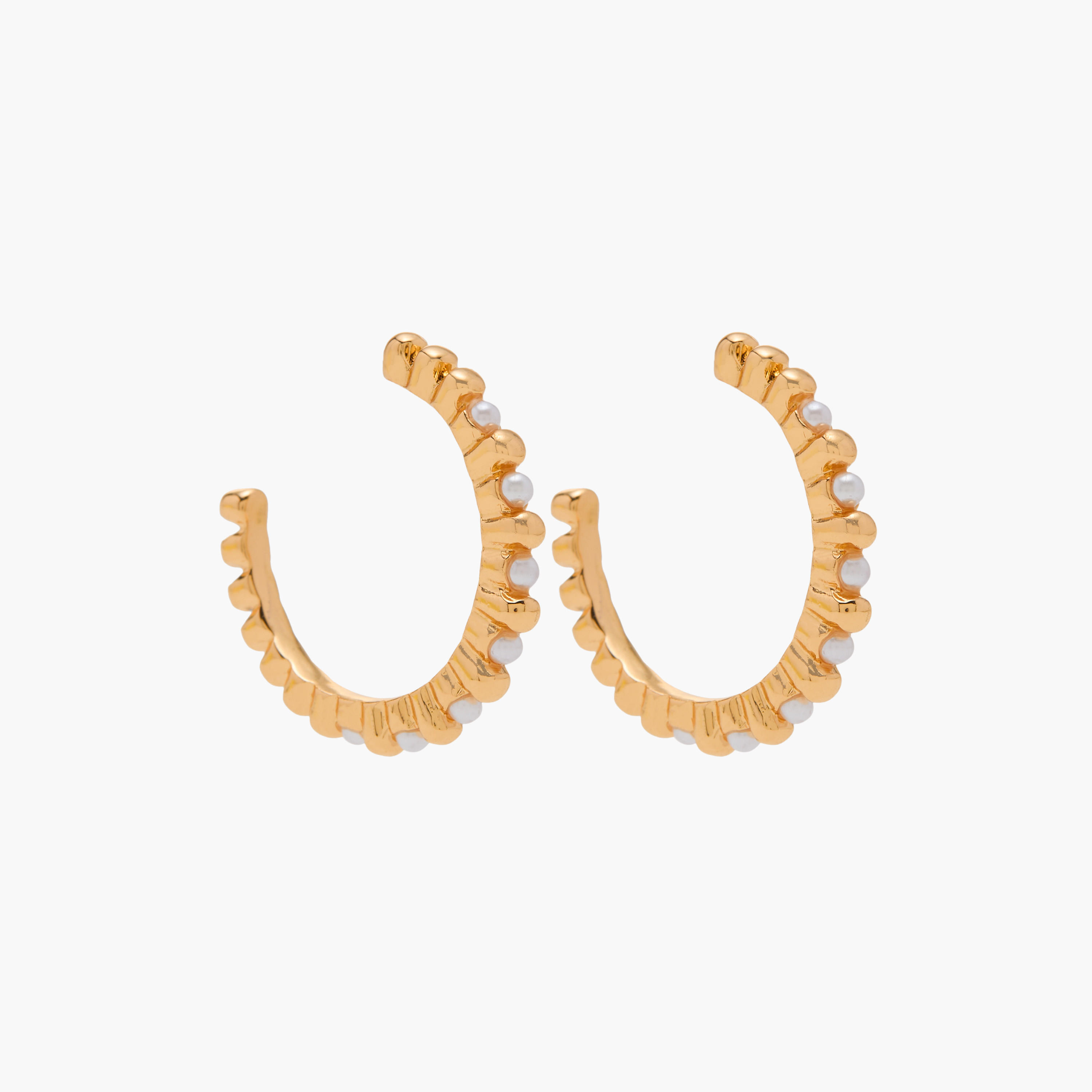 حلقان طوق متنوعة بمكبس إغلاق خلفي - طقم من قطعتين -women-watchesandjewellery-jewellery-earrings-image-4