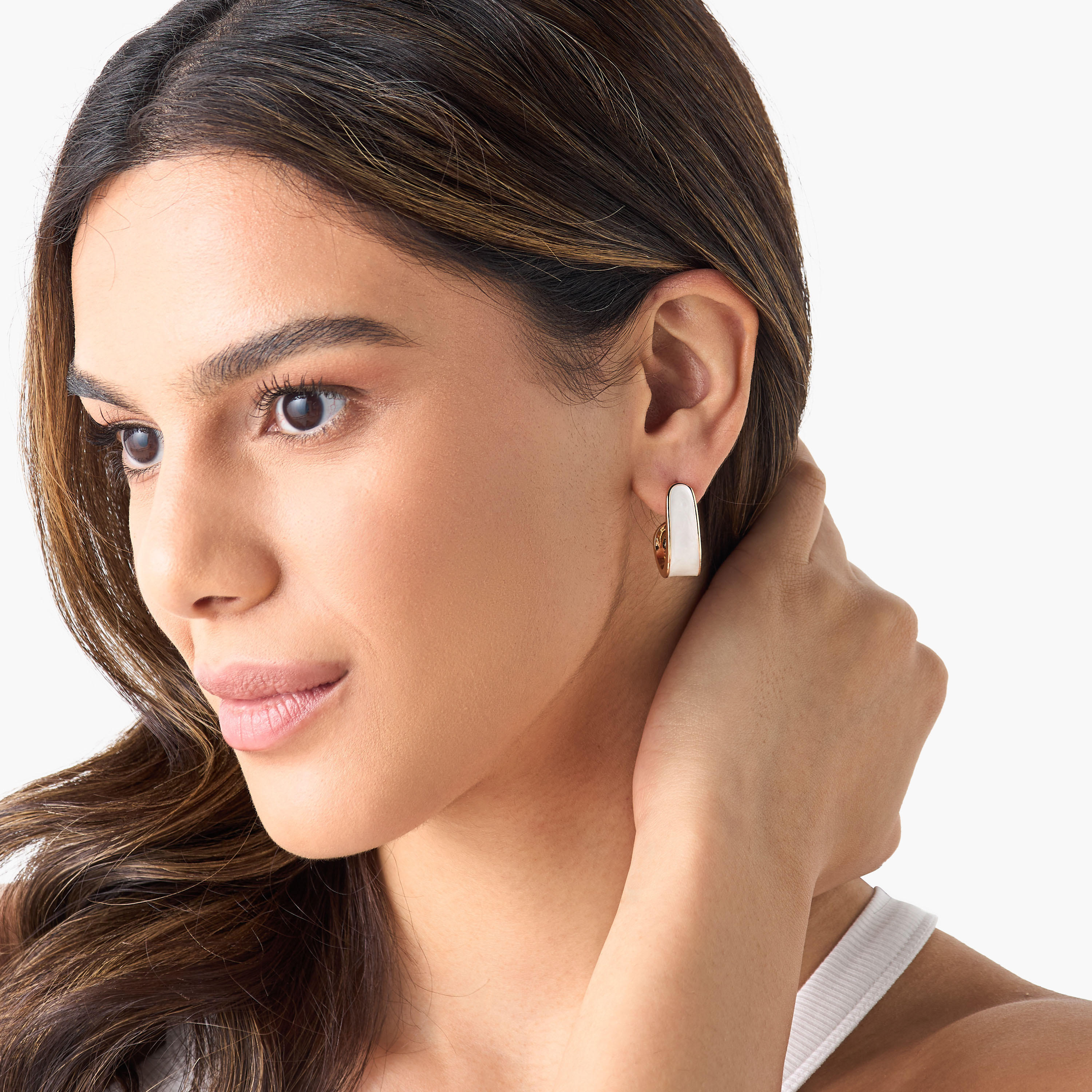 حلقان ميتاليك متنوعة بمكبس إغلاق خلفي - طقم من زوجين-women-watchesandjewellery-jewellery-earrings-image-2