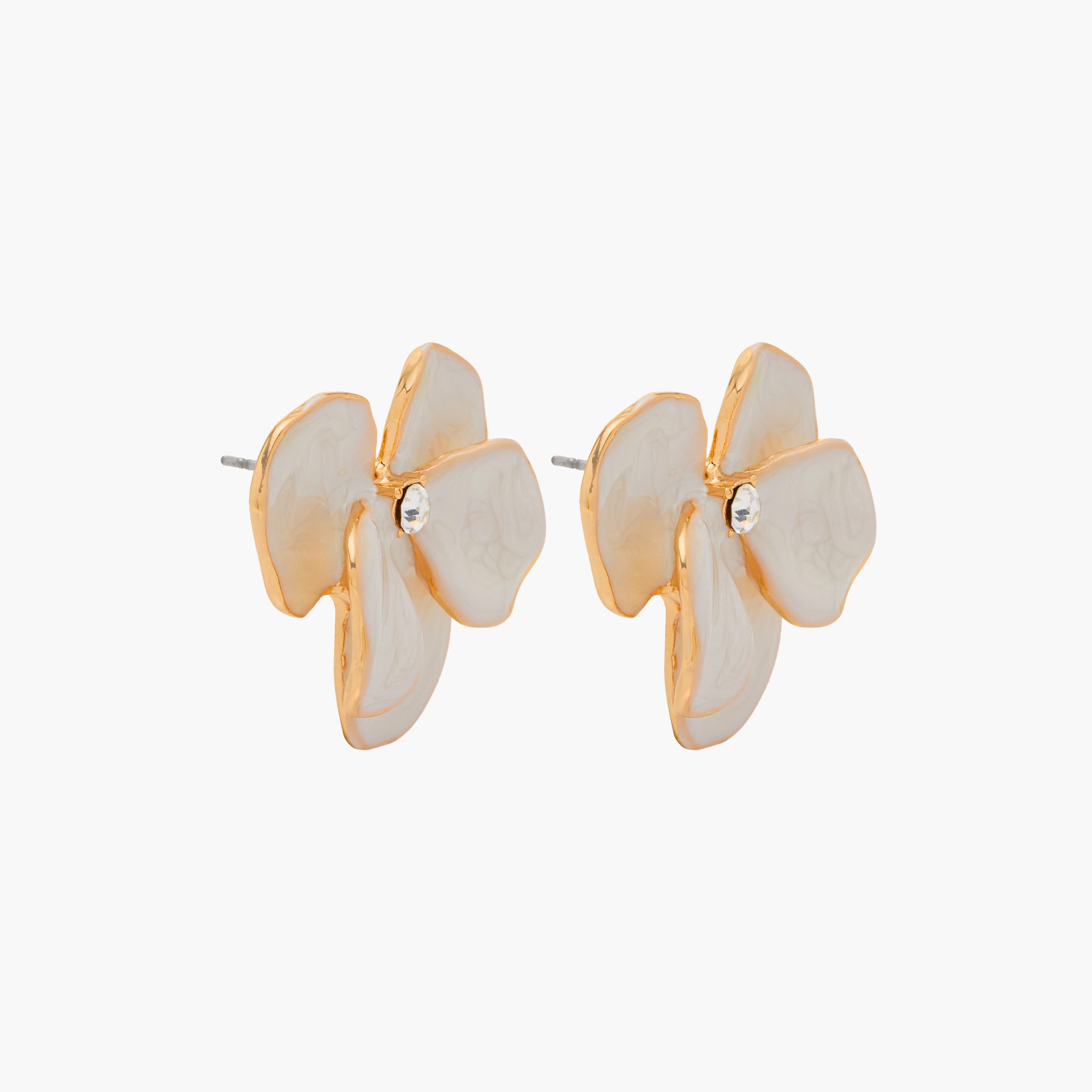 حلقان ميتاليك متنوعة بمكبس إغلاق خلفي - طقم من زوجين-women-watchesandjewellery-jewellery-earrings-image-3
