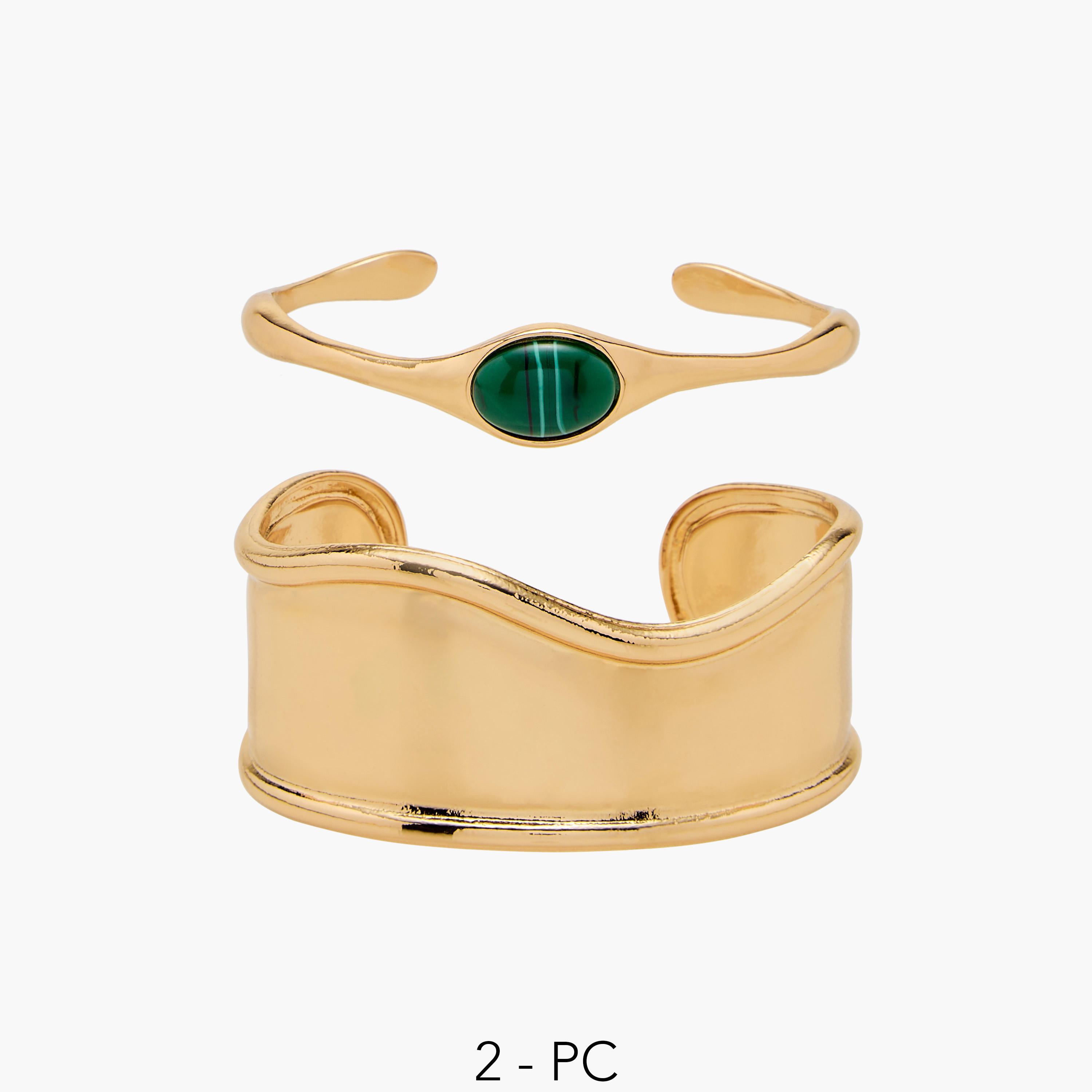 سوار ميتاليك - طقم من قطعتين-women-watchesandjewellery-jewellery-banglesandbracelets-image-1