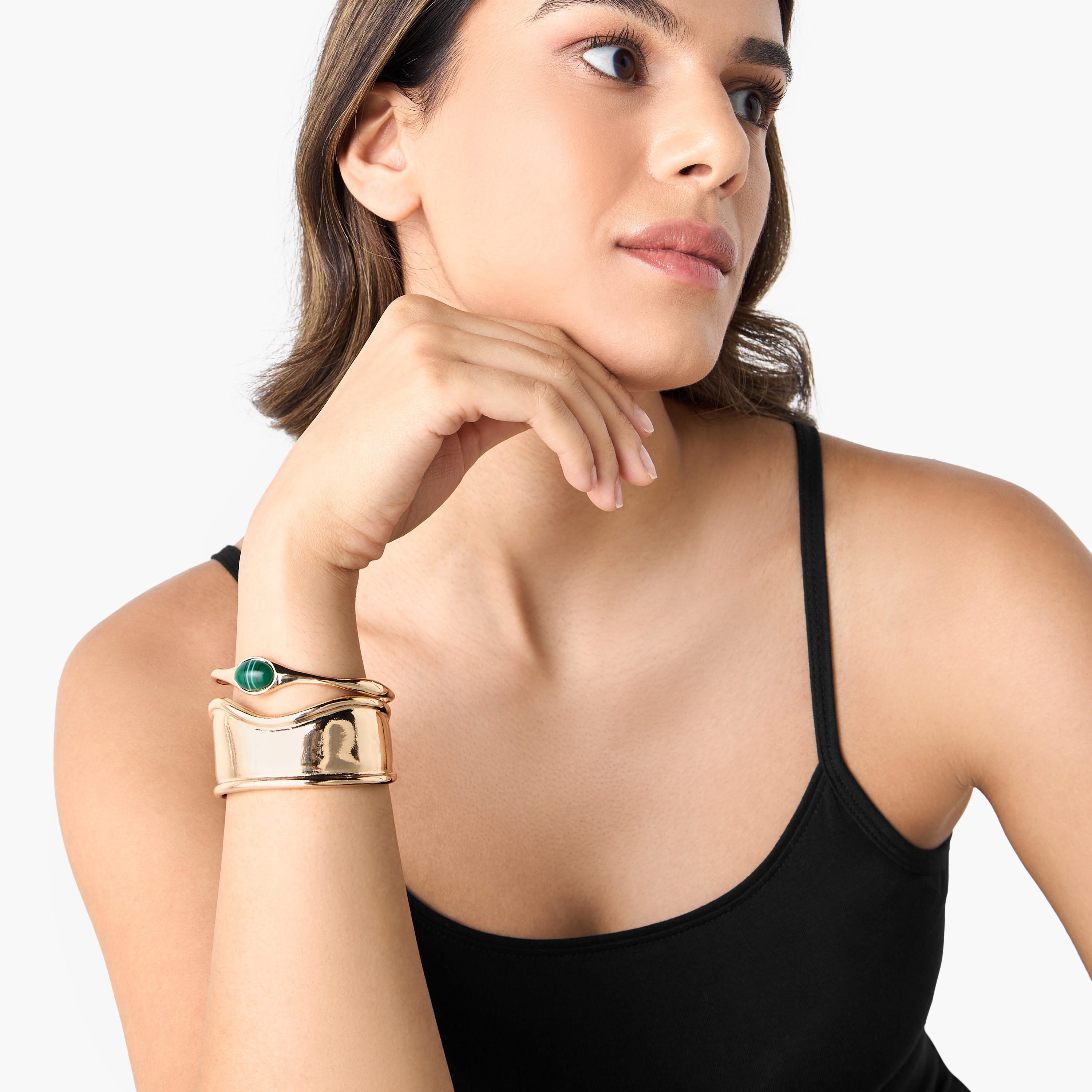 سوار ميتاليك - طقم من قطعتين-women-watchesandjewellery-jewellery-banglesandbracelets-image-2