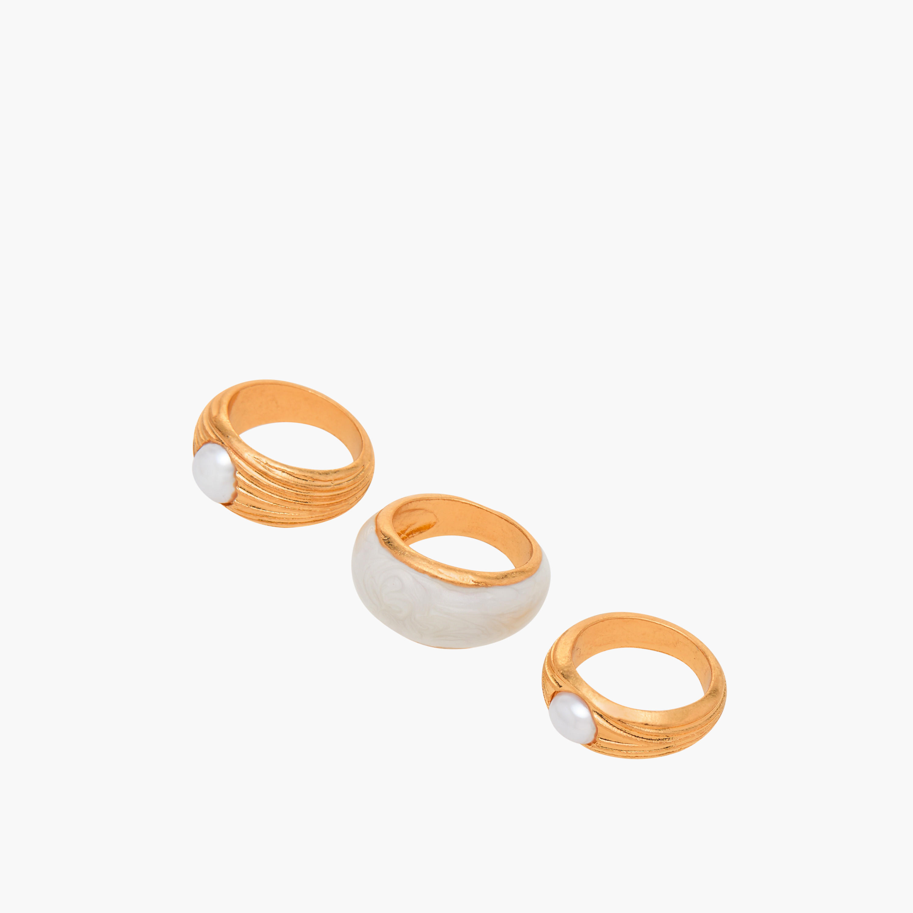 خاتم بتزيينات لؤلؤ - طقم من 3 قطع-women-watchesandjewellery-jewellery-rings-image-3
