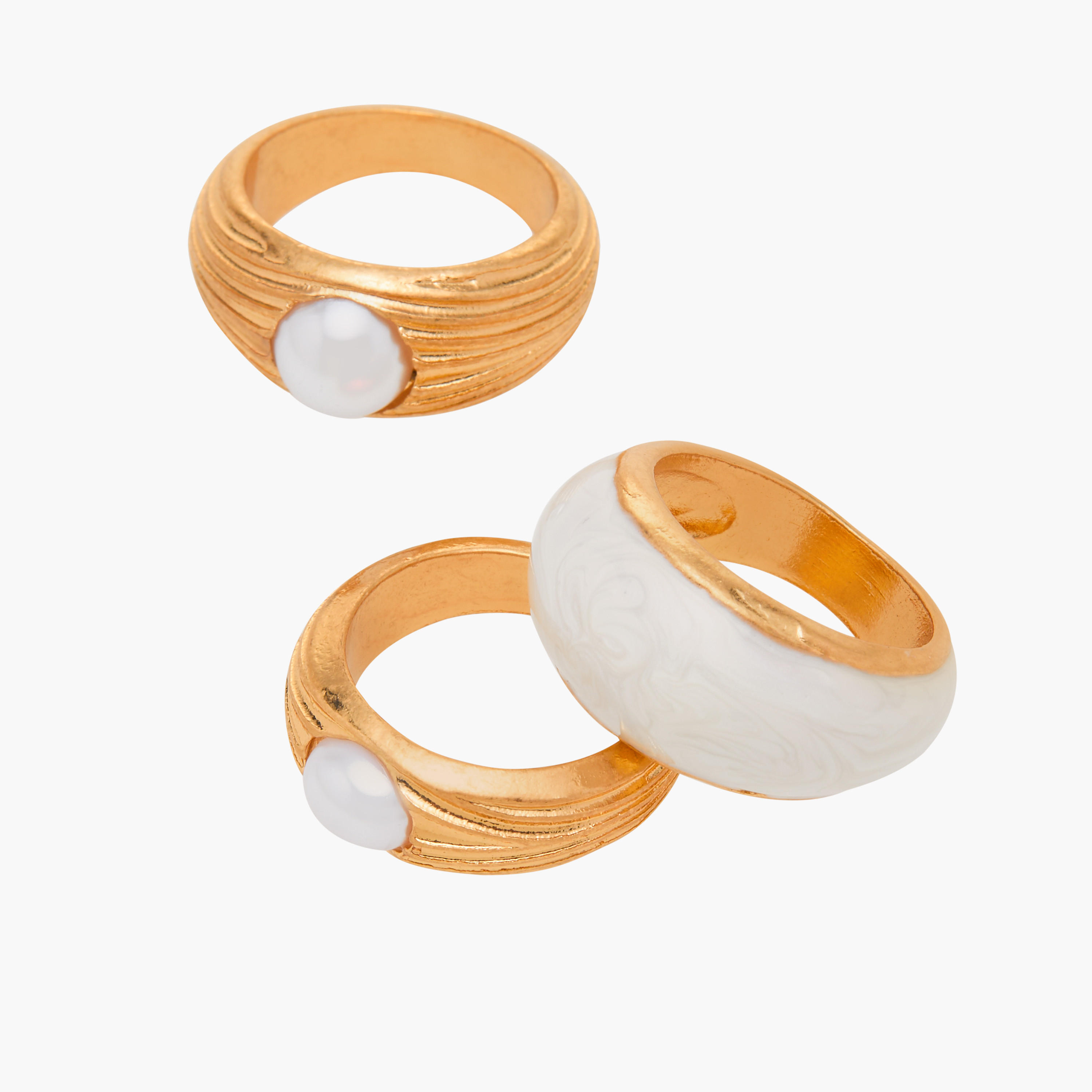 خاتم بتزيينات لؤلؤ - طقم من 3 قطع-women-watchesandjewellery-jewellery-rings-image-4