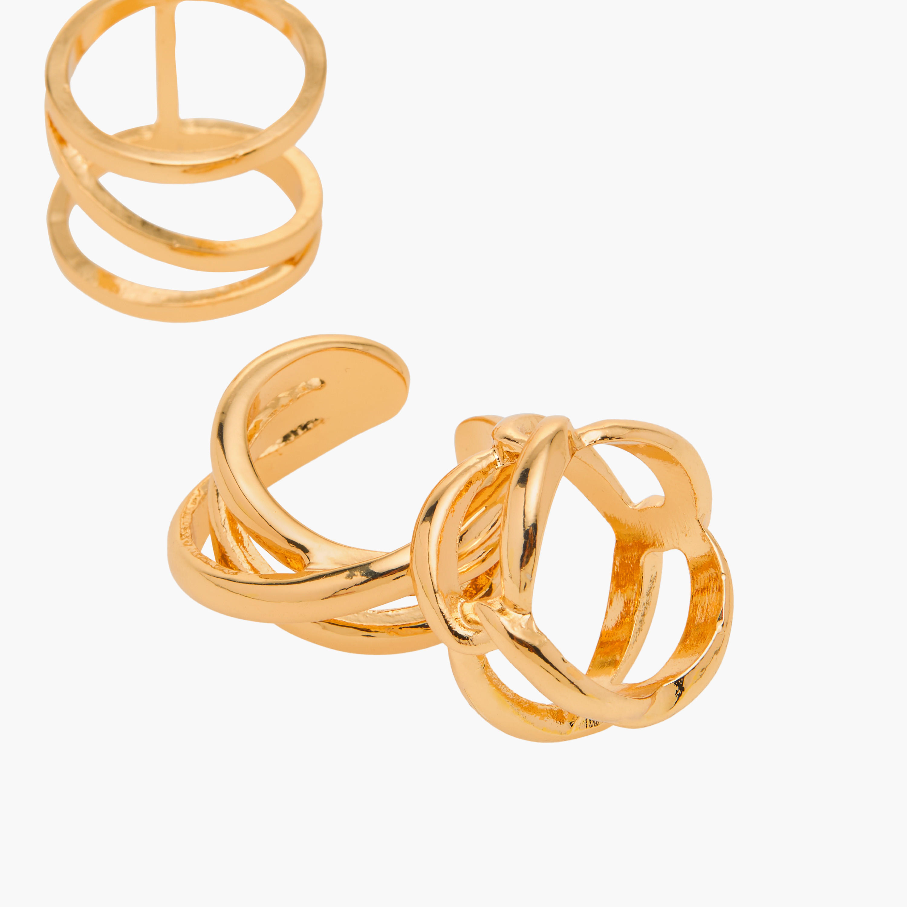 Set of 3 - Assorted Metallic Ring-women-watchesandjewellery-jewellery-rings-image-4