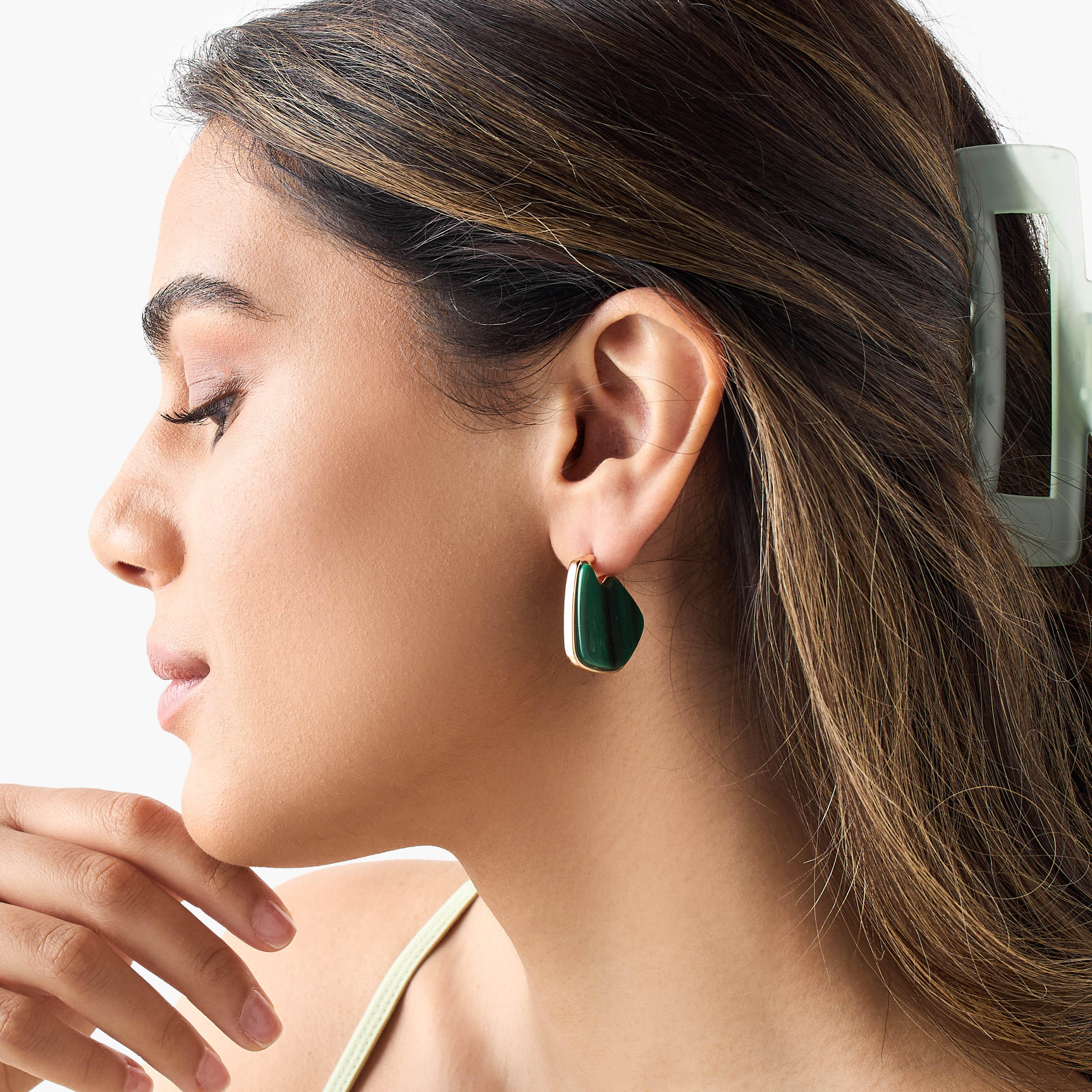 حلقان بارزة الملمس بمكبس إغلاق خلفي - طقم 3 أزواج-women-watchesandjewellery-jewellery-earrings-image-2
