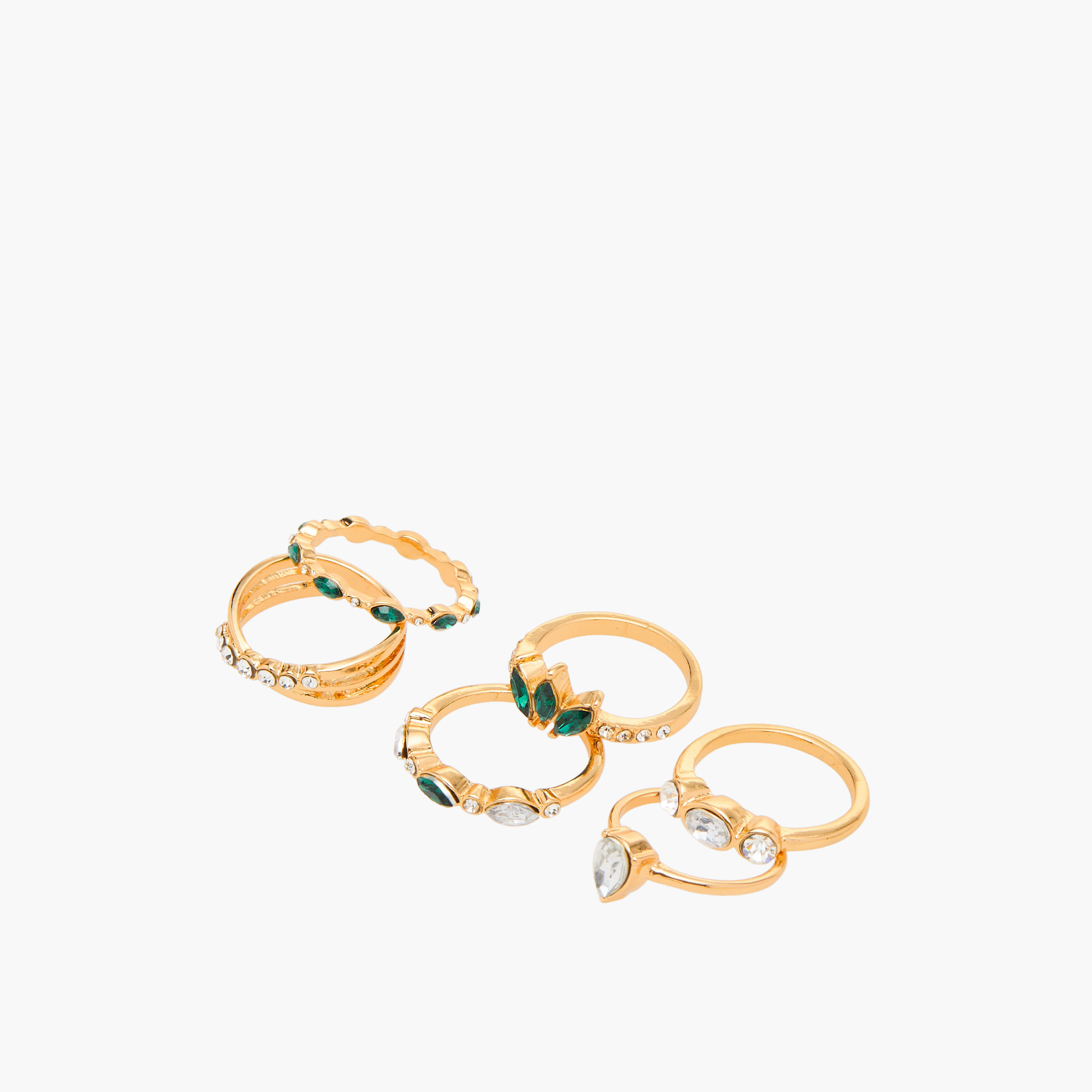 طقم خواتم مزينة 6 قطع-women-watchesandjewellery-jewellery-rings-image-5