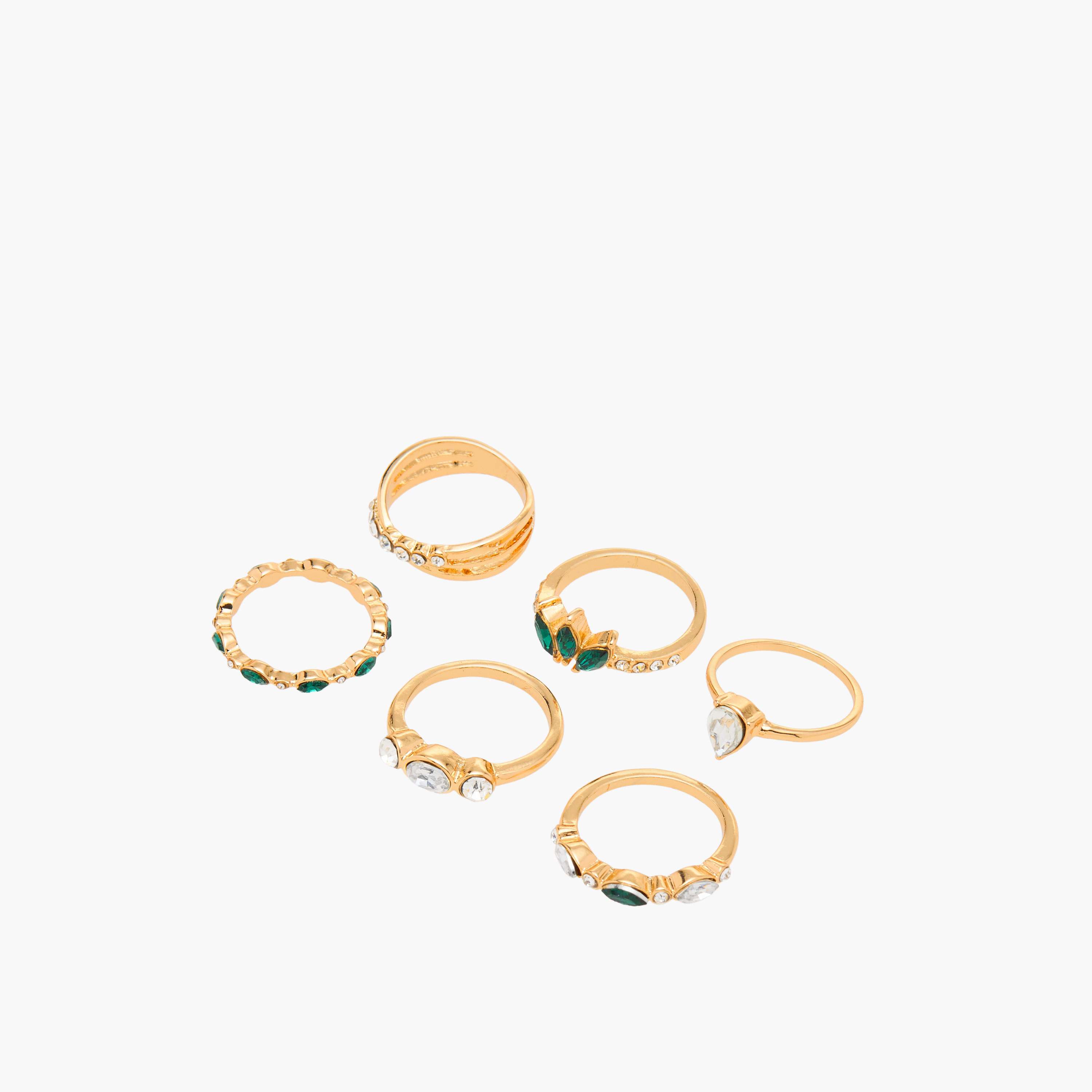 طقم خواتم مزينة 6 قطع-women-watchesandjewellery-jewellery-rings-image-3