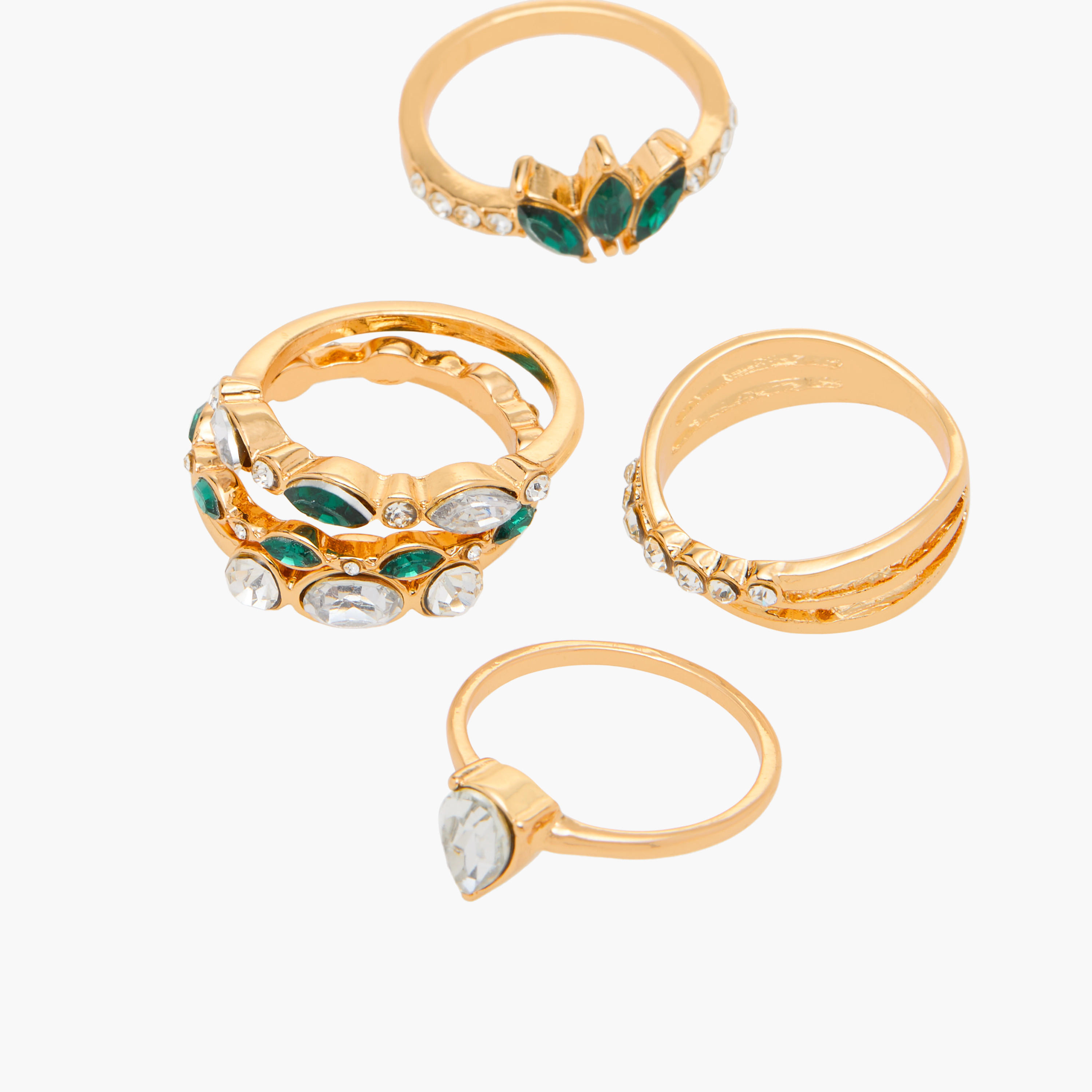 طقم خواتم مزينة 6 قطع-women-watchesandjewellery-jewellery-rings-image-2