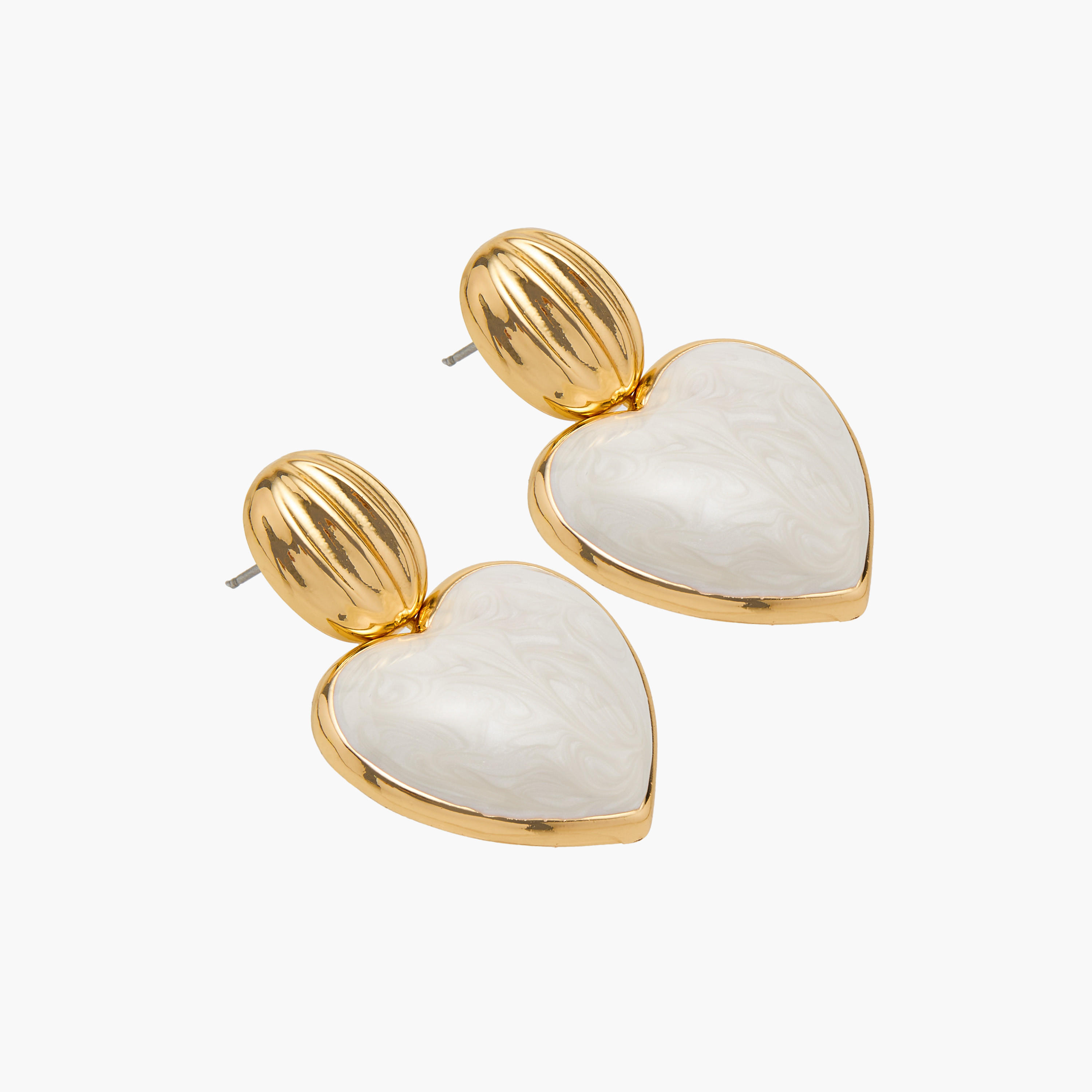 Heart Shape Earrings with Pushback Closure-women-watchesandjewellery-jewellery-earrings-image-3