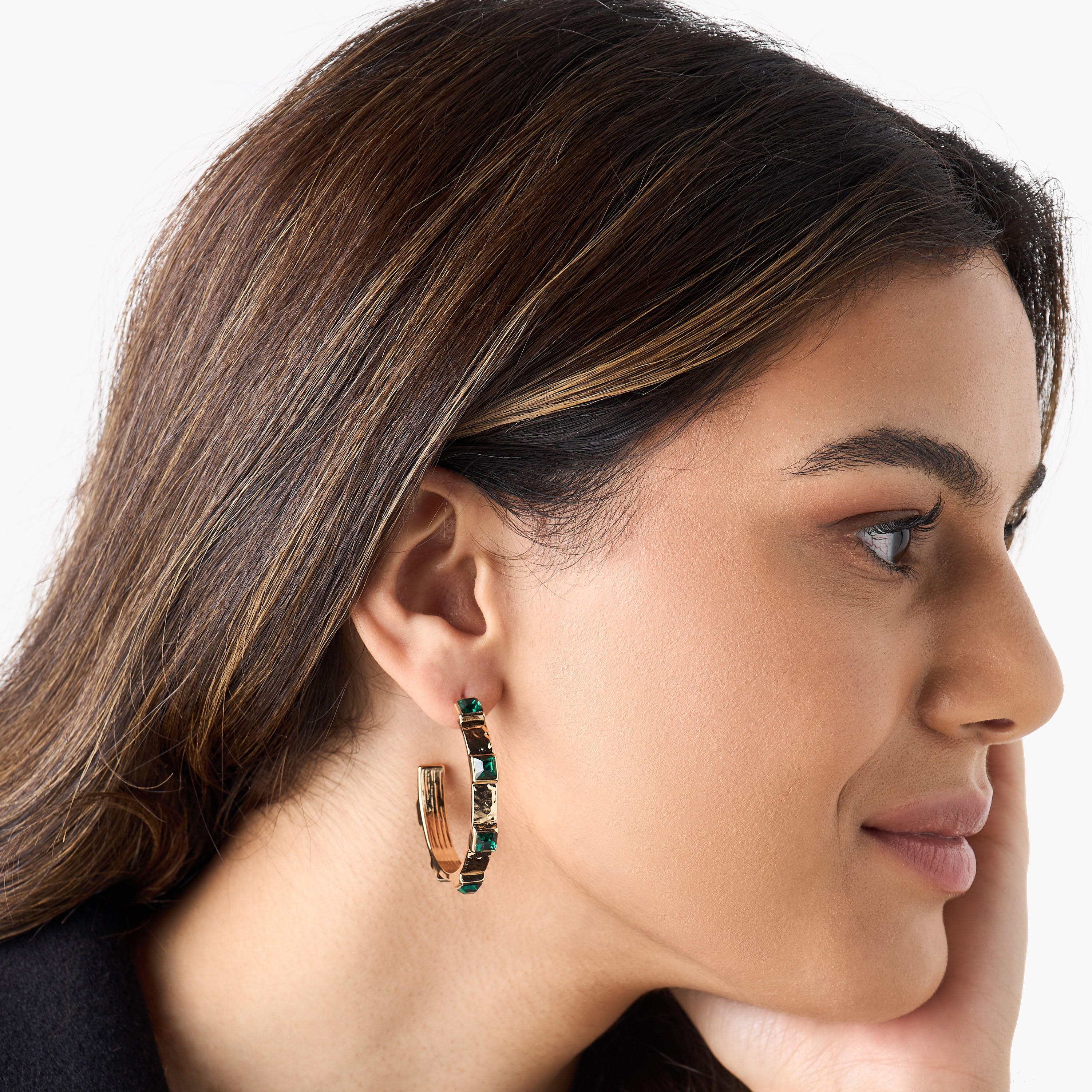 Stone Embellished Earrings with Pushback Closure-women-watchesandjewellery-jewellery-earrings-image-2