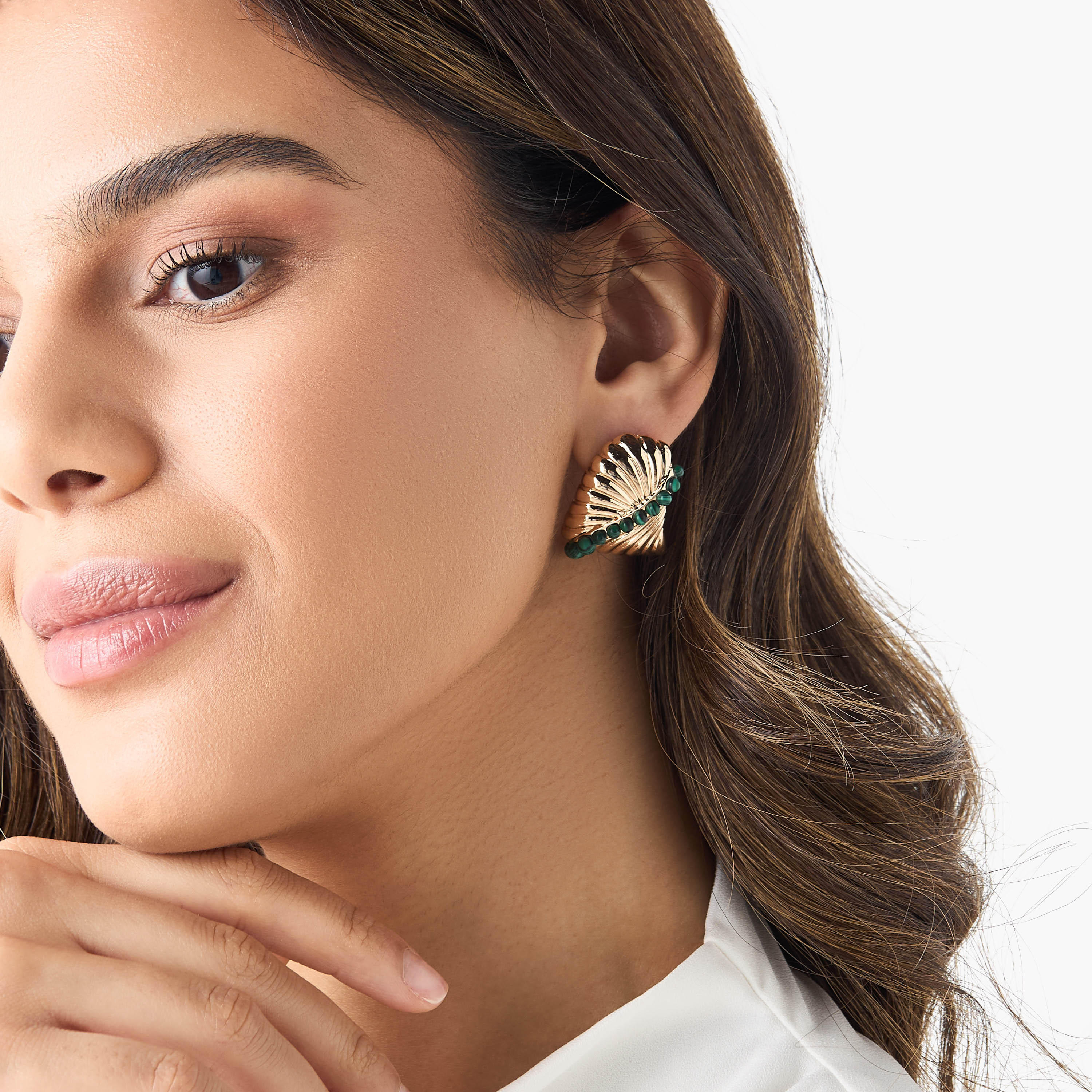 Bead Embellished Earrings with Pushback Closure-women-watchesandjewellery-jewellery-earrings-image-2