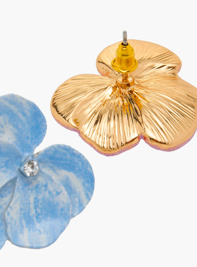 حلقان مرصّعة بتزيينات ومكبس إغلاق - طقم من قطعتين-women-watchesandjewellery-jewellery-earrings-image-5