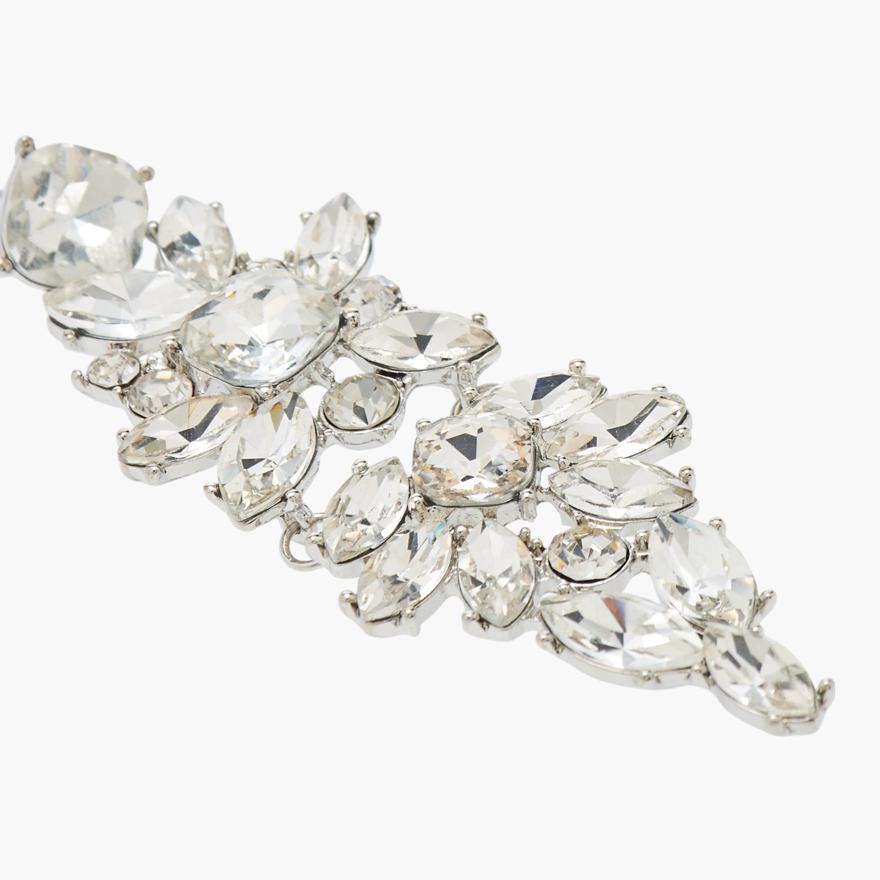Embellished Dangler Earrings with Pushback Closure-women-watchesandjewellery-jewellery-earrings-image-5