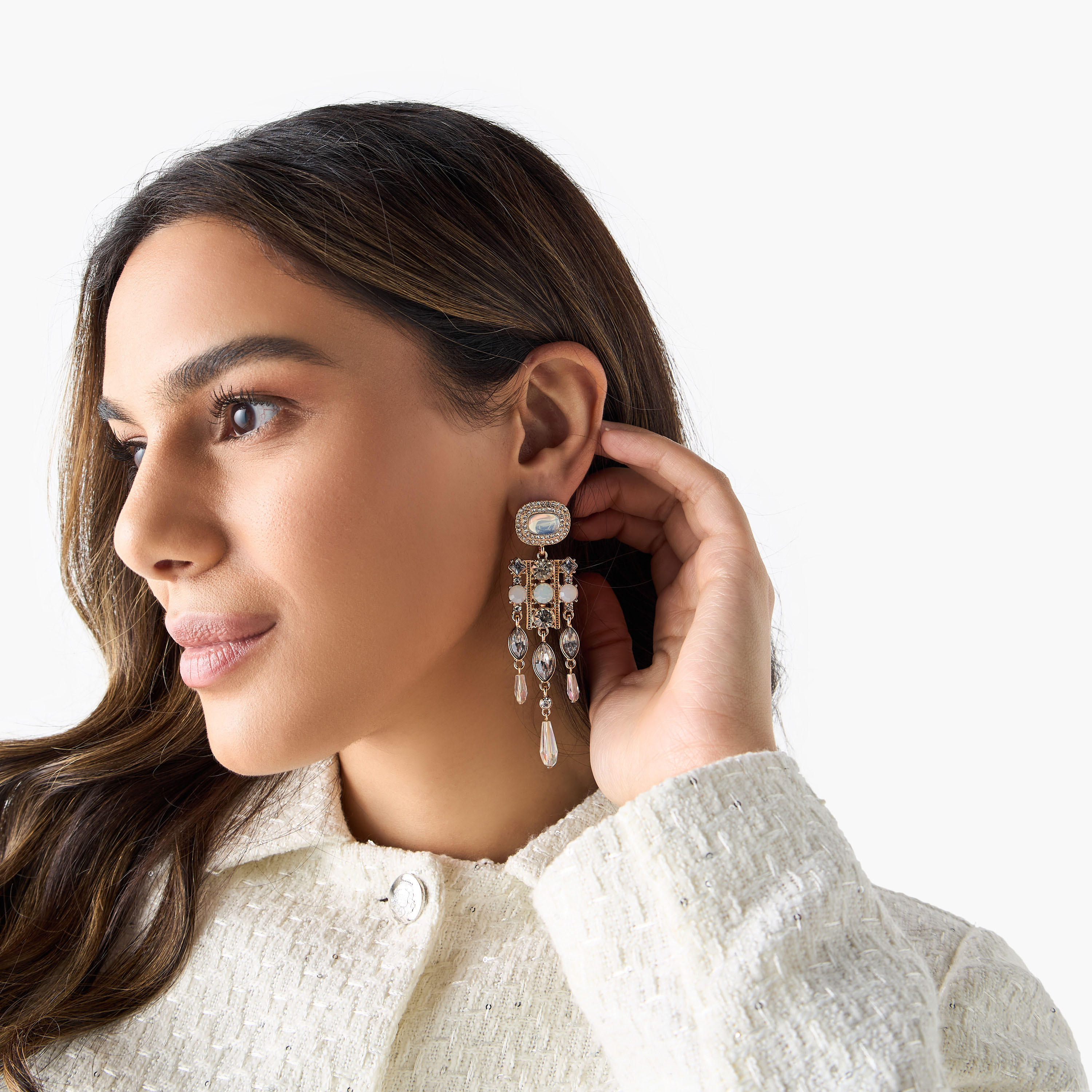 أقراط مزينة بالأحجار بمشبك إغلاق-women-watchesandjewellery-jewellery-earrings-image-4