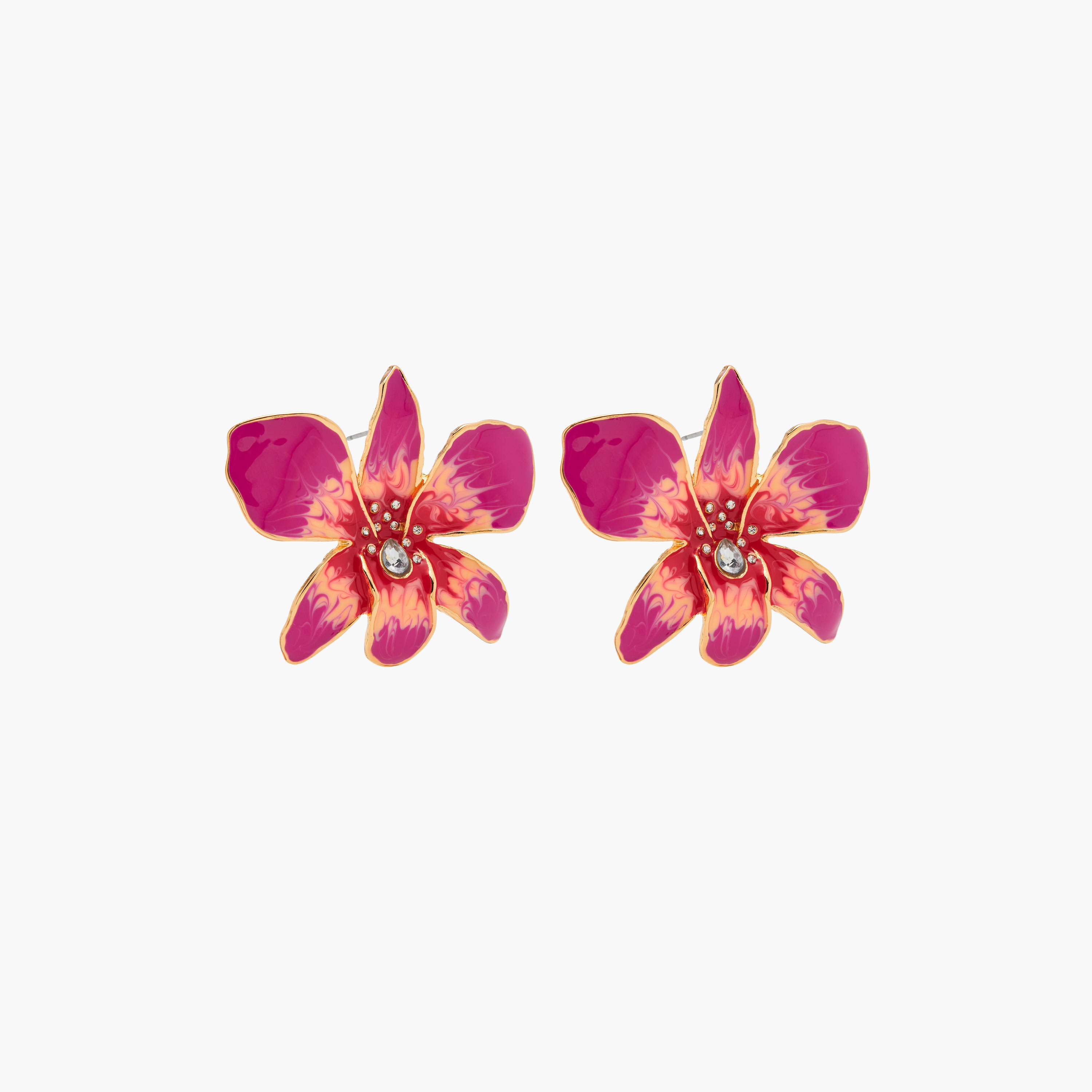 Floral Stud Earrings with Pushback Closure-women-watchesandjewellery-jewellery-earrings-image-3