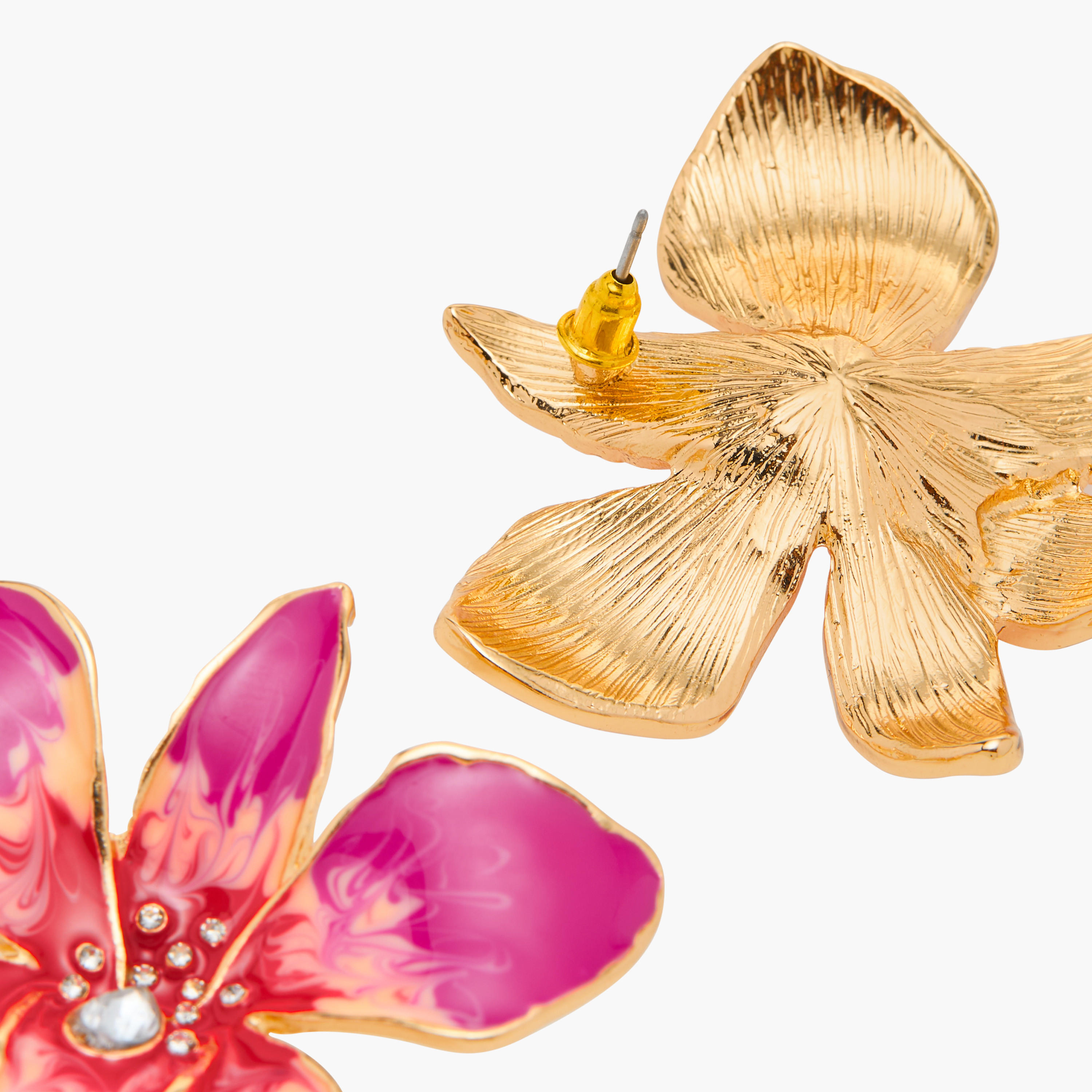 Floral Stud Earrings with Pushback Closure-women-watchesandjewellery-jewellery-earrings-image-5