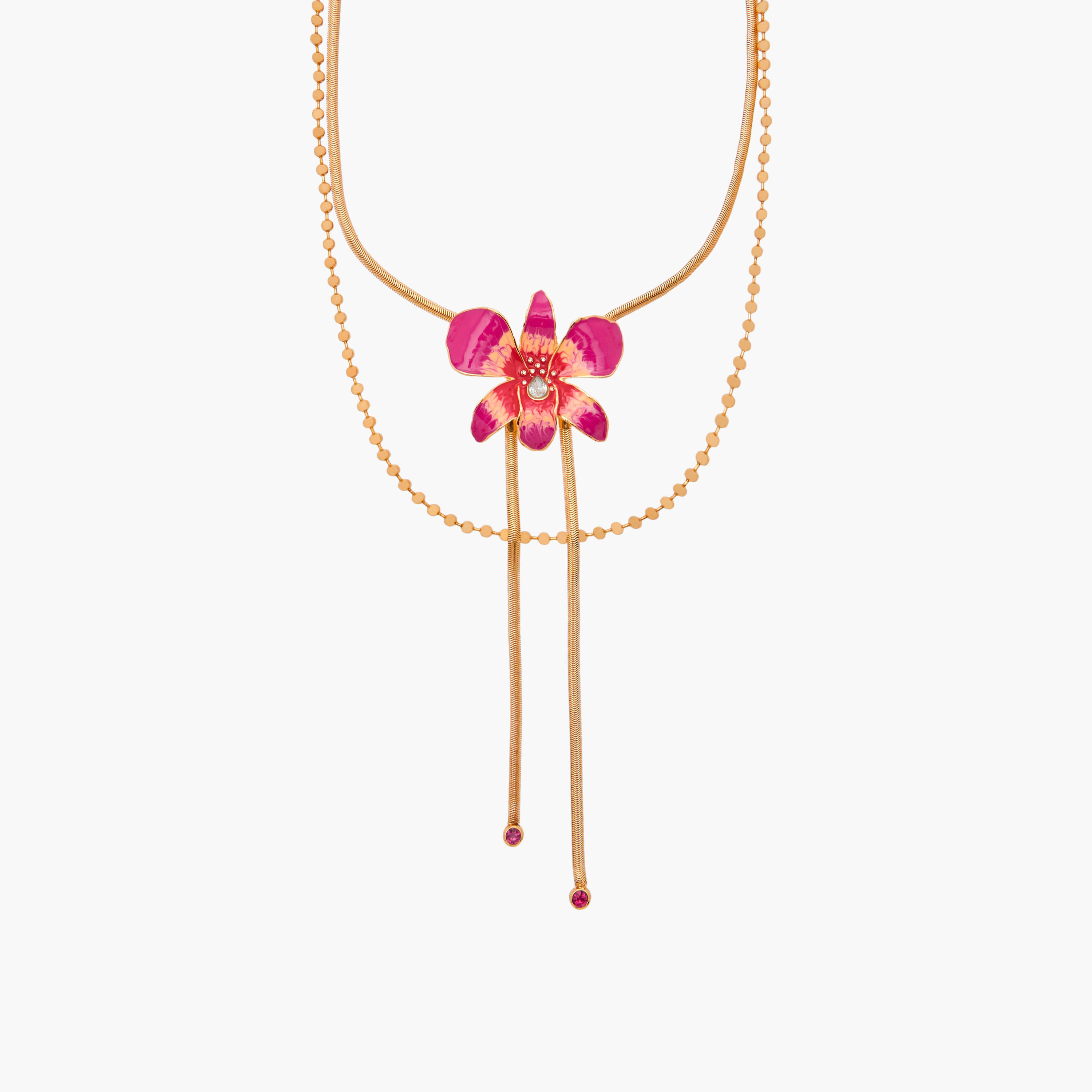 عقد متعدد الطبقات بدلاية زهرة مزيّنة ومشبك إغلاق-women-watchesandjewellery-jewellery-necklacesandpendants-image-1