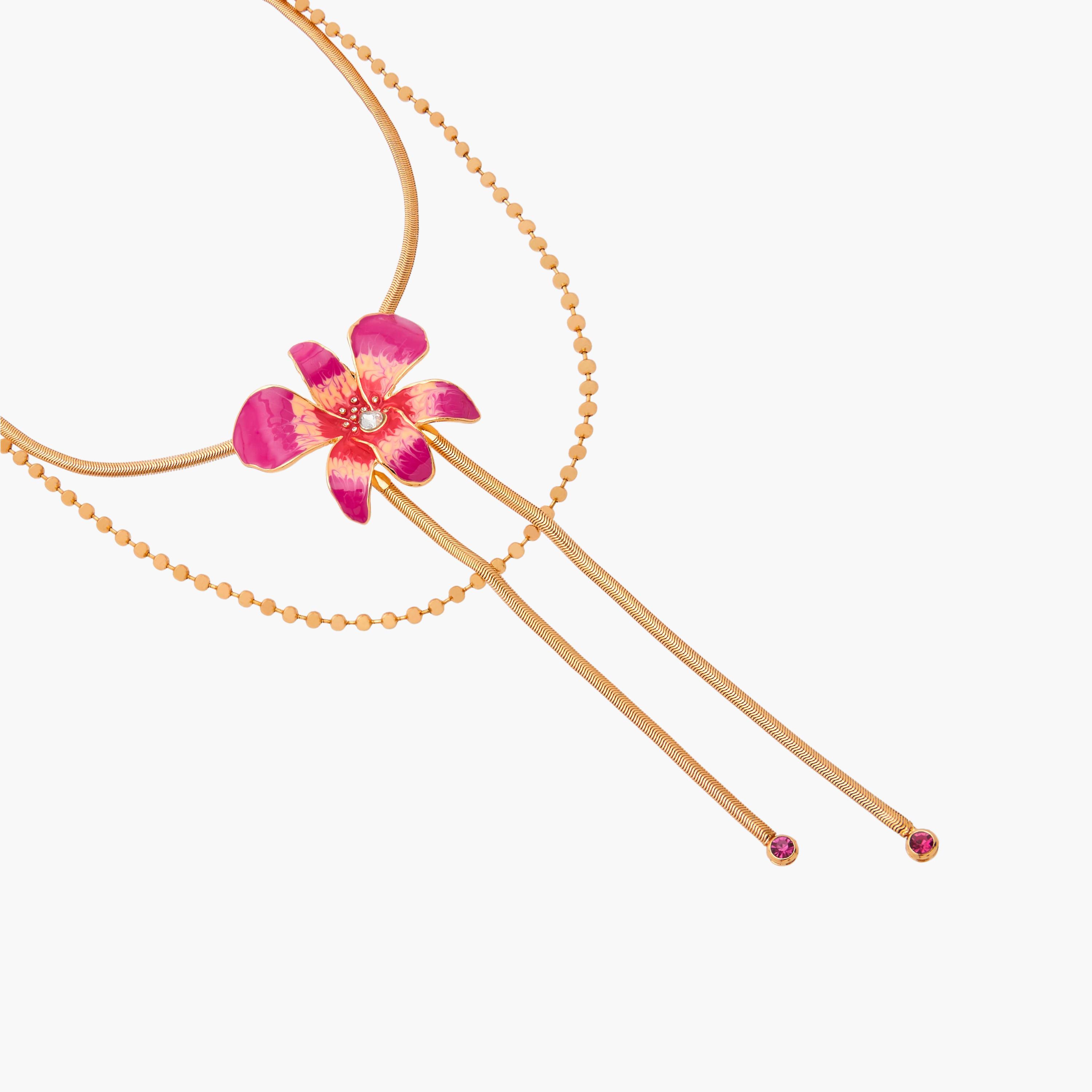 عقد متعدد الطبقات بدلاية زهرة مزيّنة ومشبك إغلاق-women-watchesandjewellery-jewellery-necklacesandpendants-image-4