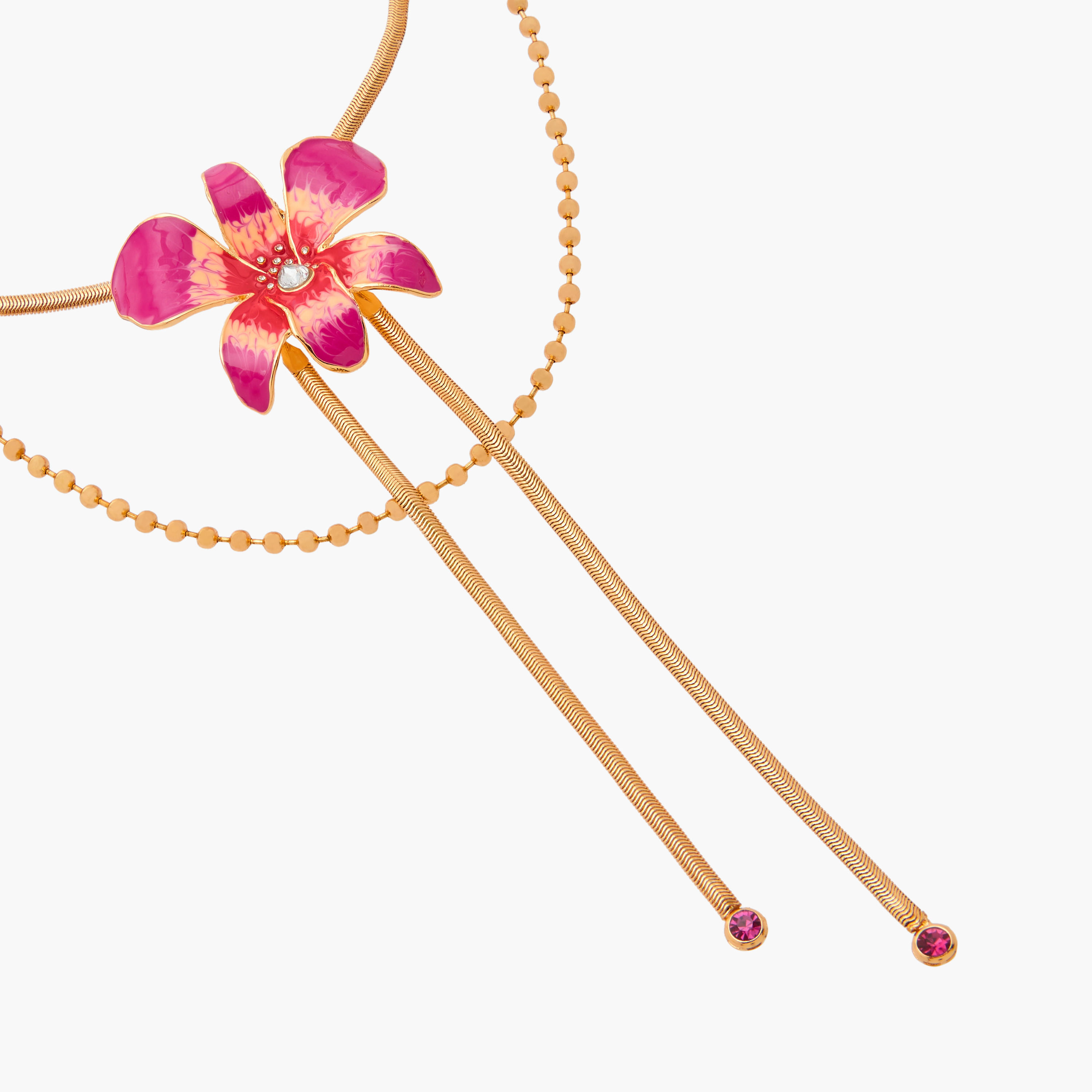 عقد متعدد الطبقات بدلاية زهرة مزيّنة ومشبك إغلاق-women-watchesandjewellery-jewellery-necklacesandpendants-image-5