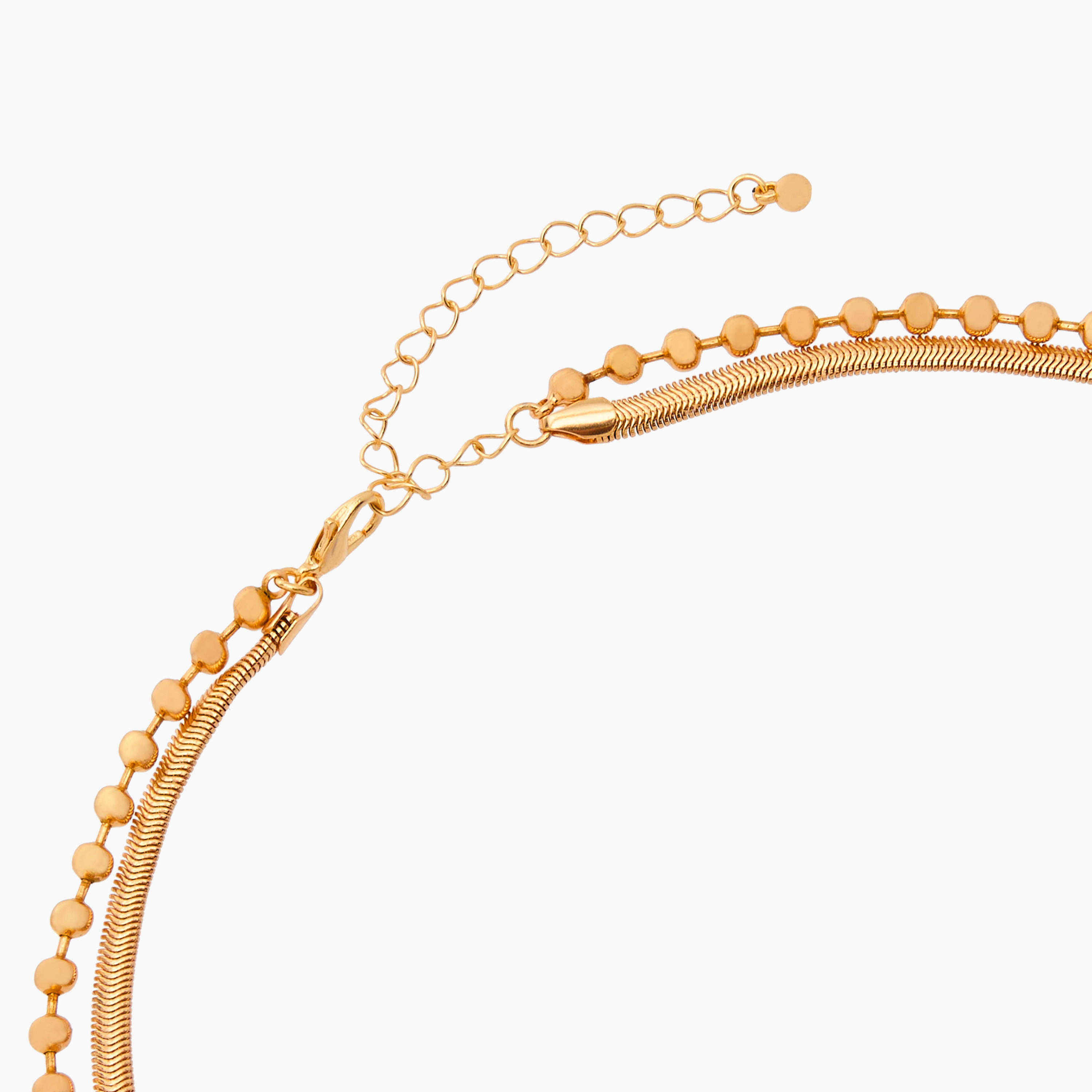 عقد متعدد الطبقات بدلاية زهرة مزيّنة ومشبك إغلاق-women-watchesandjewellery-jewellery-necklacesandpendants-image-6