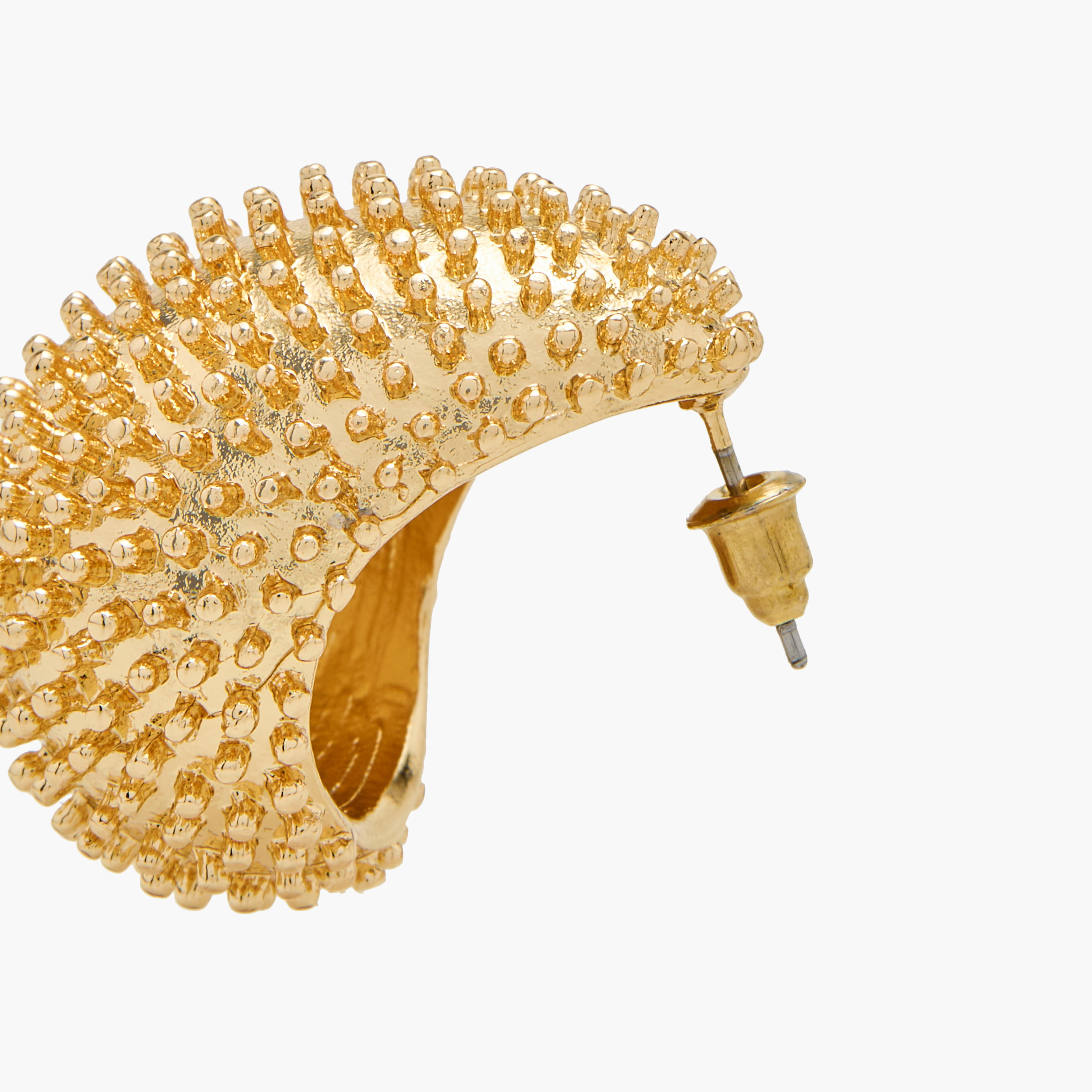 أقراط مرصعة بارزة الملمس مع إغلاق خلفي-women-watchesandjewellery-jewellery-earrings-image-1
