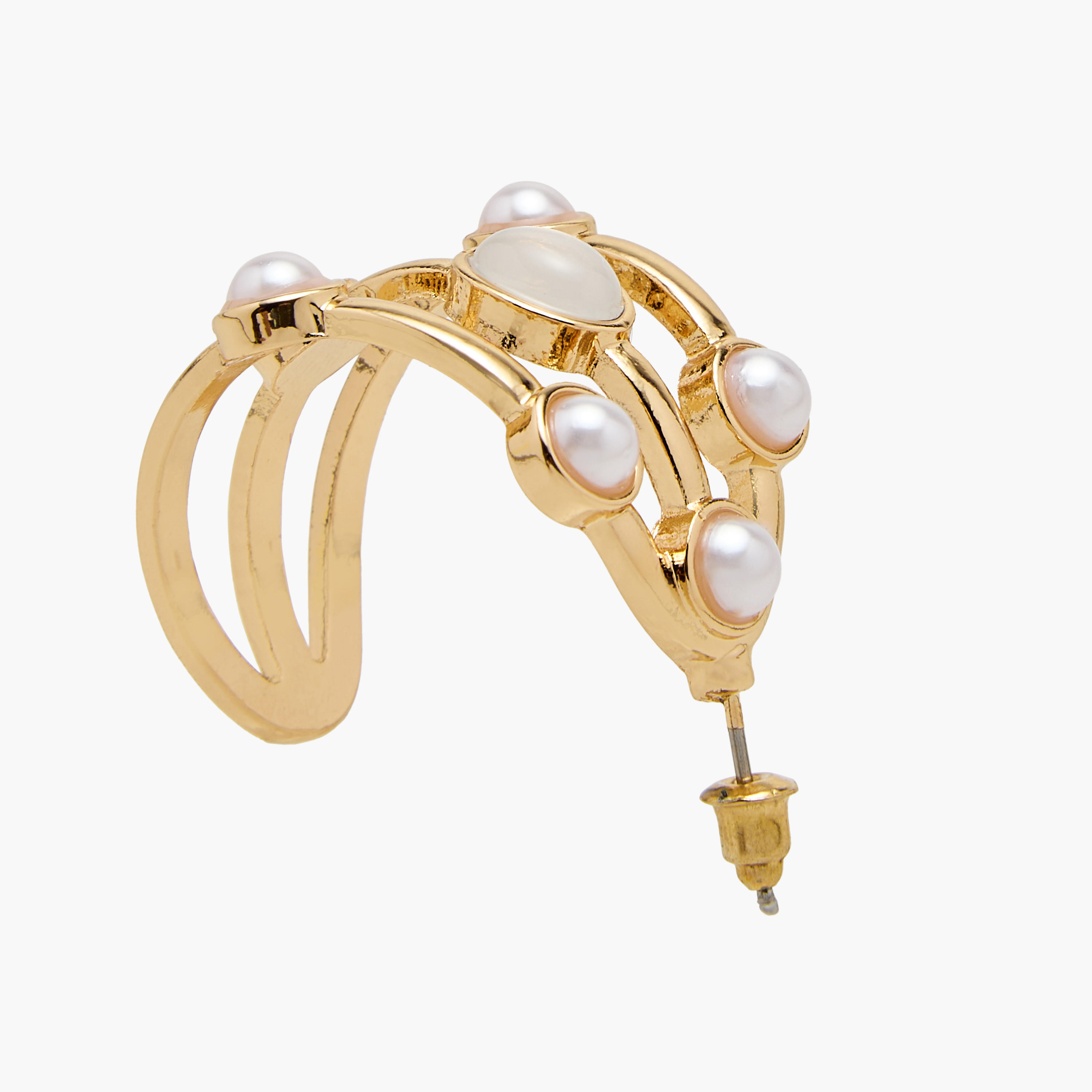 أقراط مزينة باللؤلؤ مع إغلاق خلفي-women-watchesandjewellery-jewellery-earrings-image-5