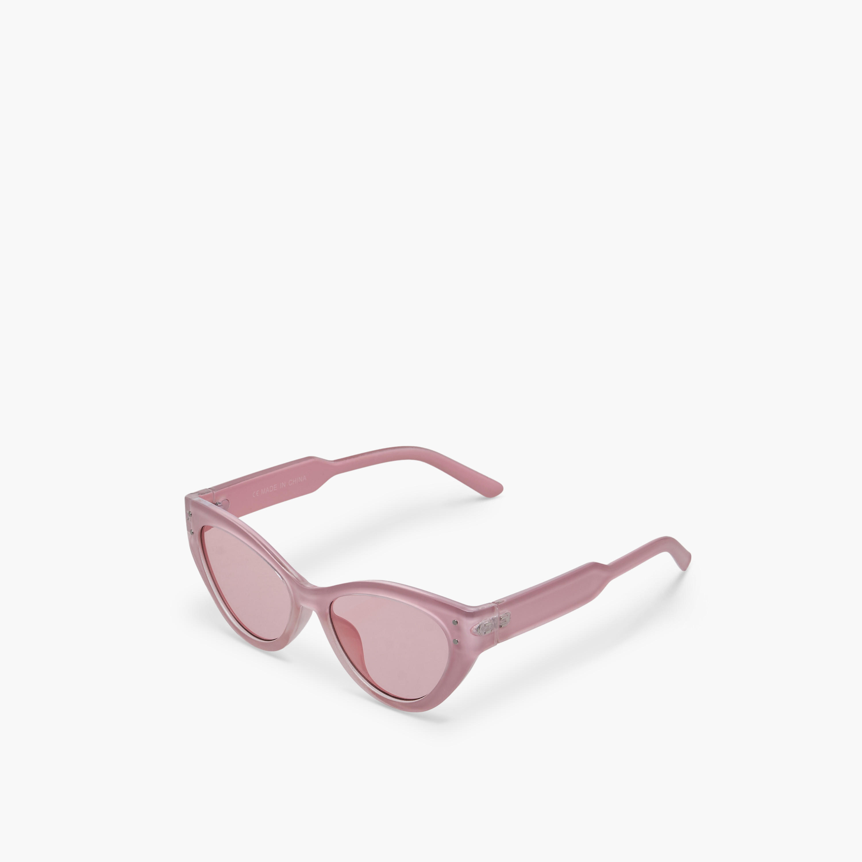 نظارة شمسية بتصميم عين قطة وعدسات ملونة وإطار كامل-women-sunglasses-image-5