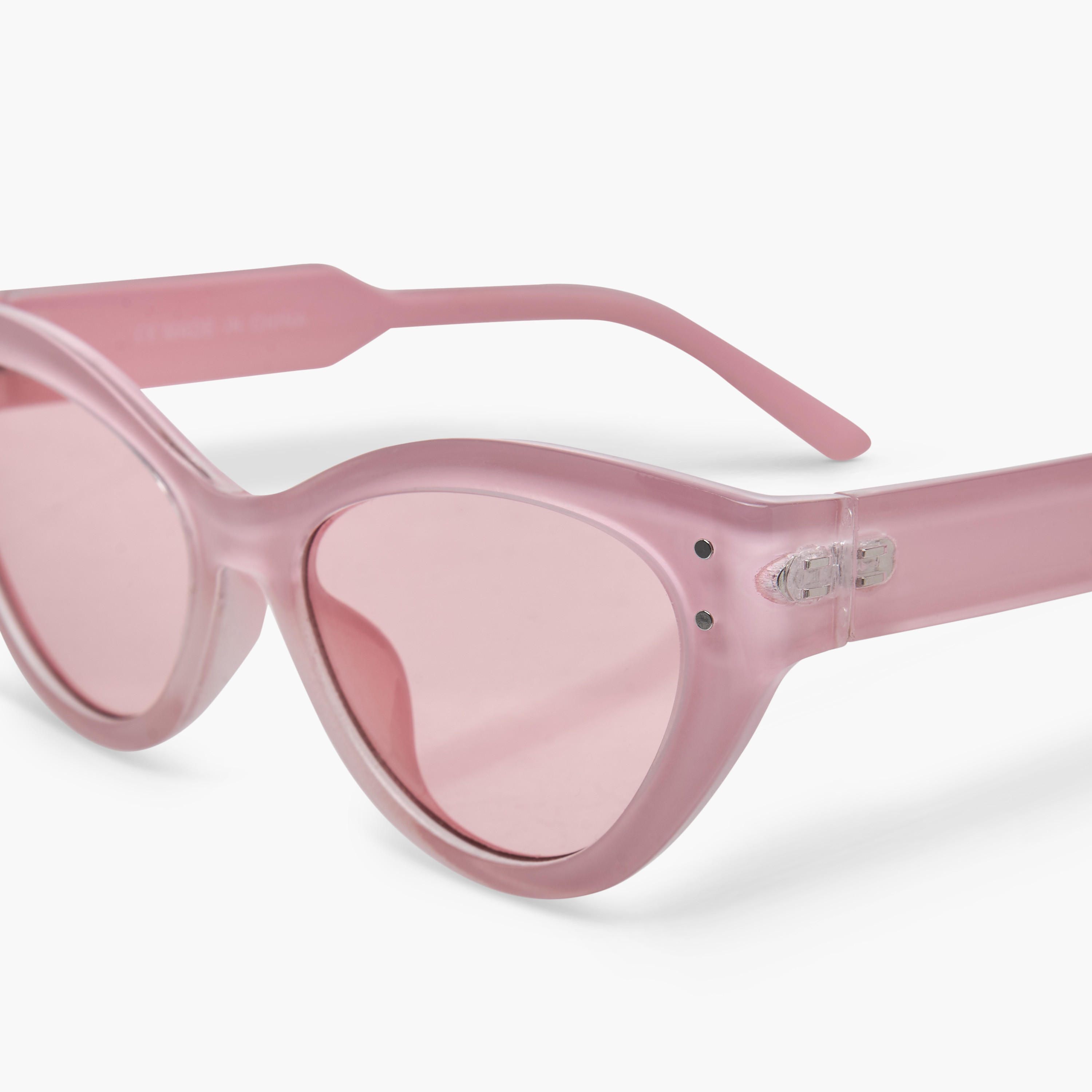 نظارة شمسية بتصميم عين قطة وعدسات ملونة وإطار كامل-women-sunglasses-image-6