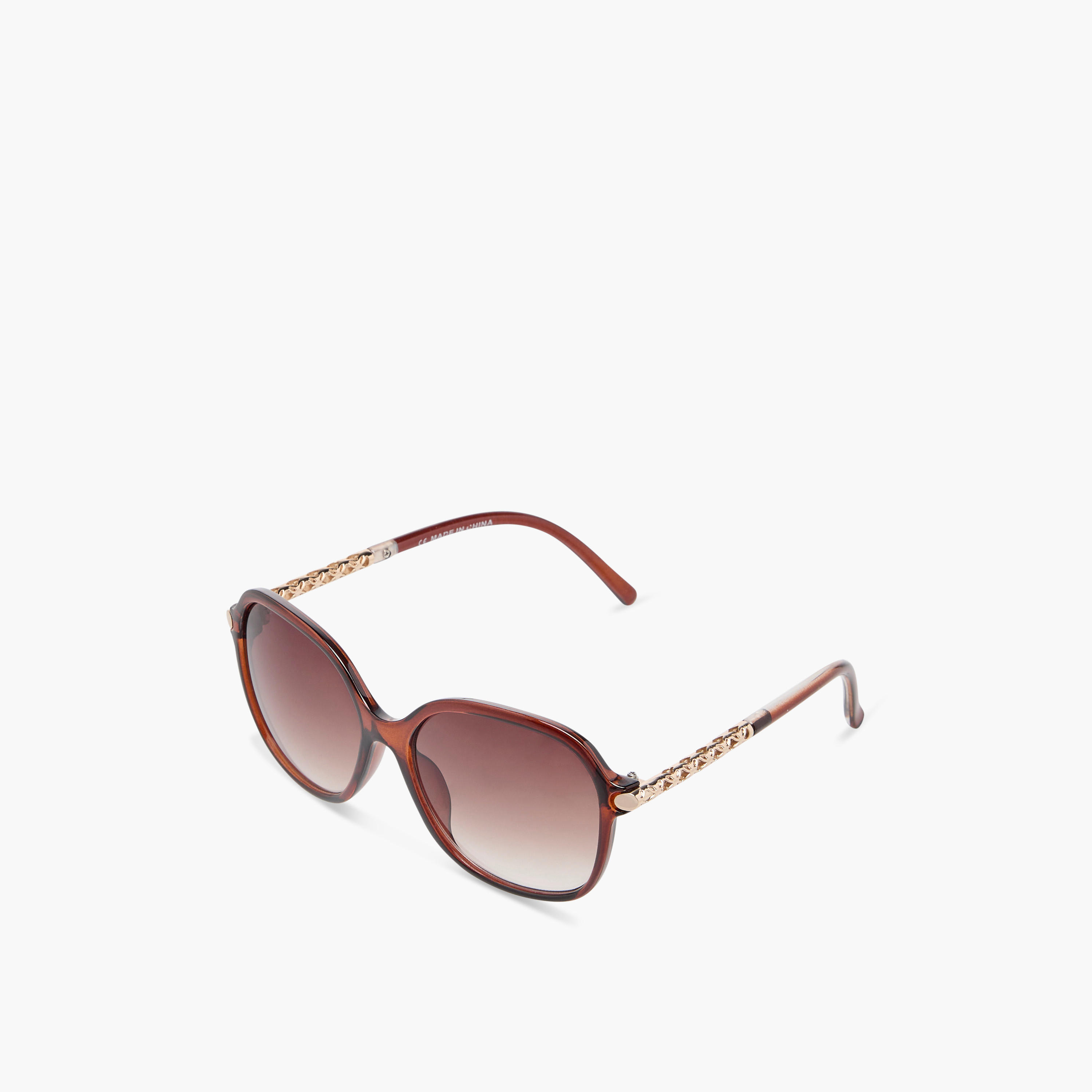 نظارة شمسية ملونة بإطار كامل مع وسادات أنف-women-sunglasses-image-1