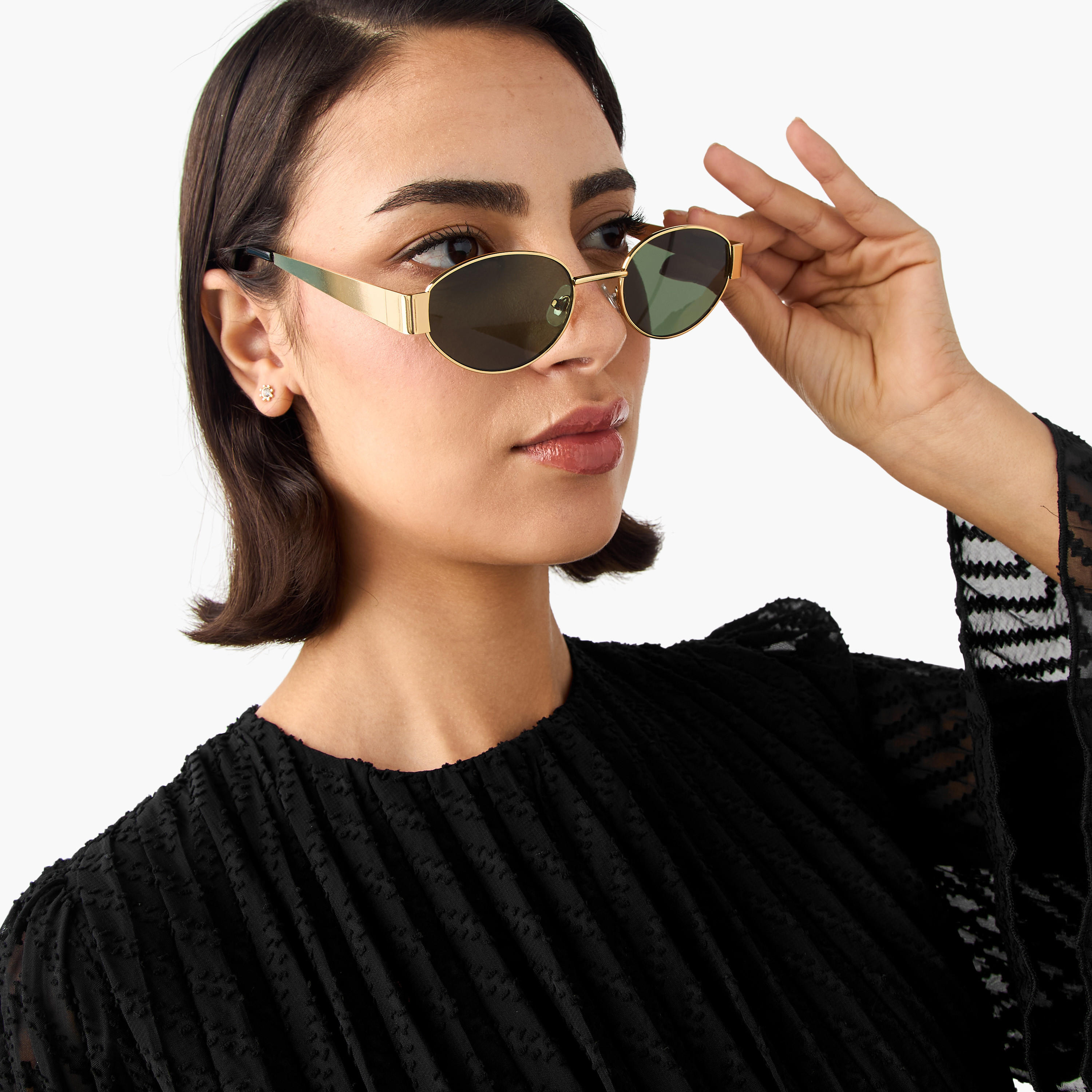 نظارة شمسية بيضاوية بحواف كاملة بوسادة أنف-women-sunglasses-image-2