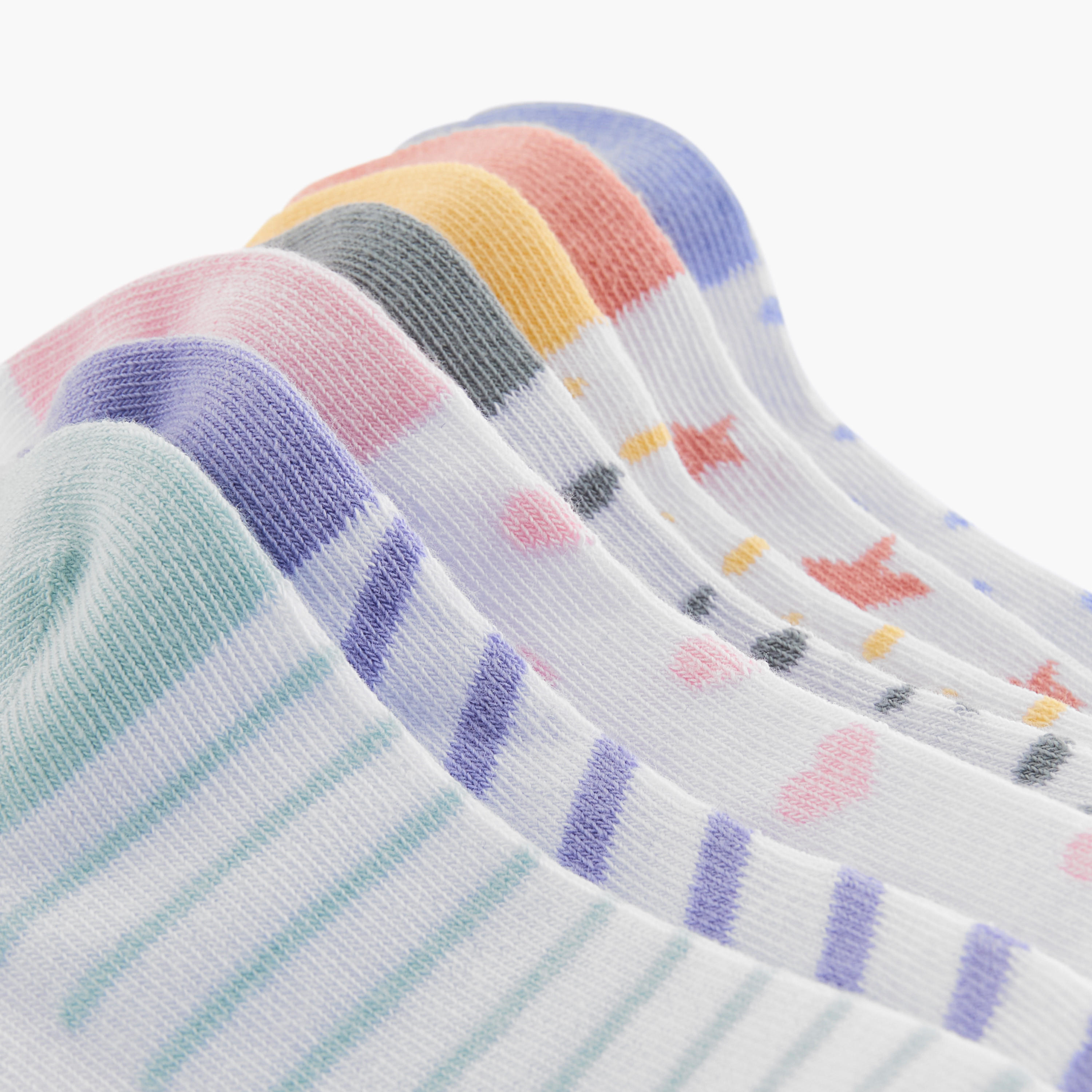 طقم جوارب 7 أزواج بطبعات وطول الكاحل-women-socksandstockings-image-4