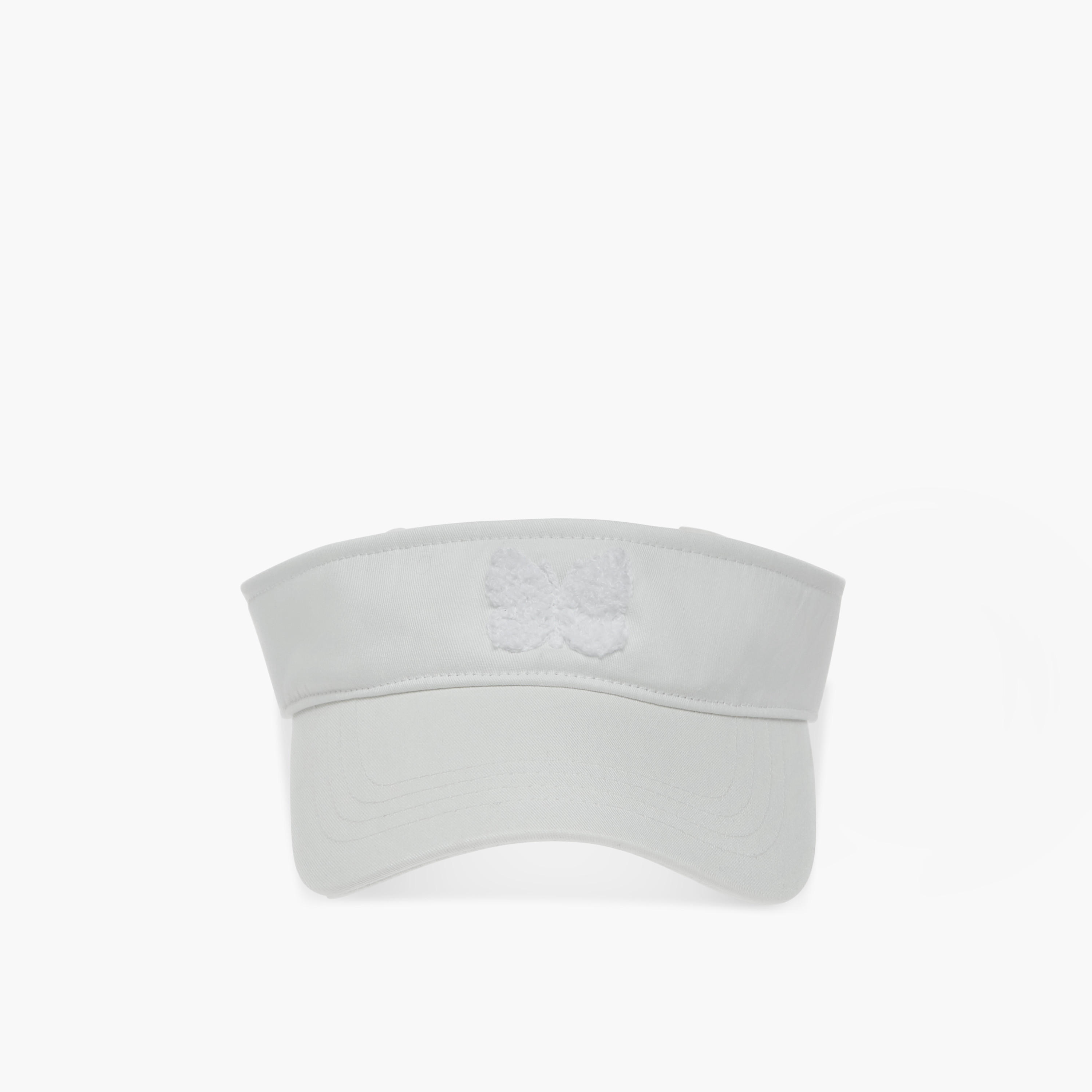 Textured Visor Cap with Elasticated Strap-women-clothingaccessories-capsandhats-image-1
