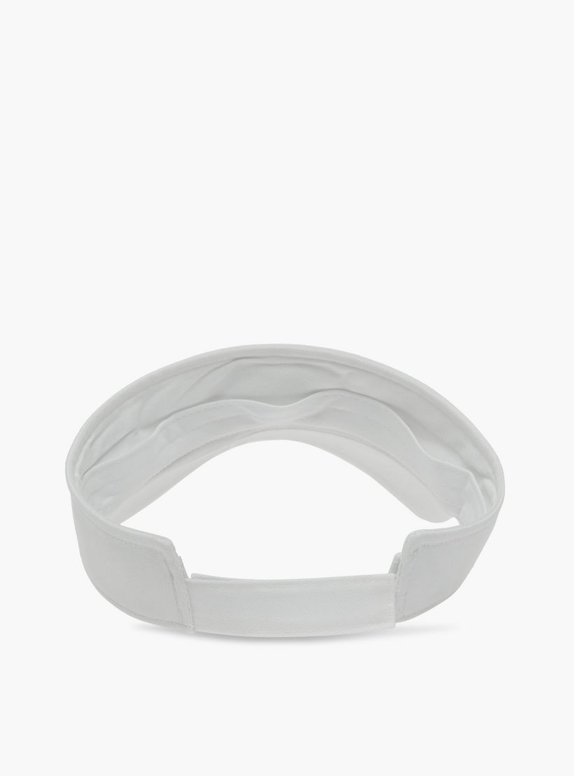 Textured Visor Cap with Elasticated Strap-women-clothingaccessories-capsandhats-image-5