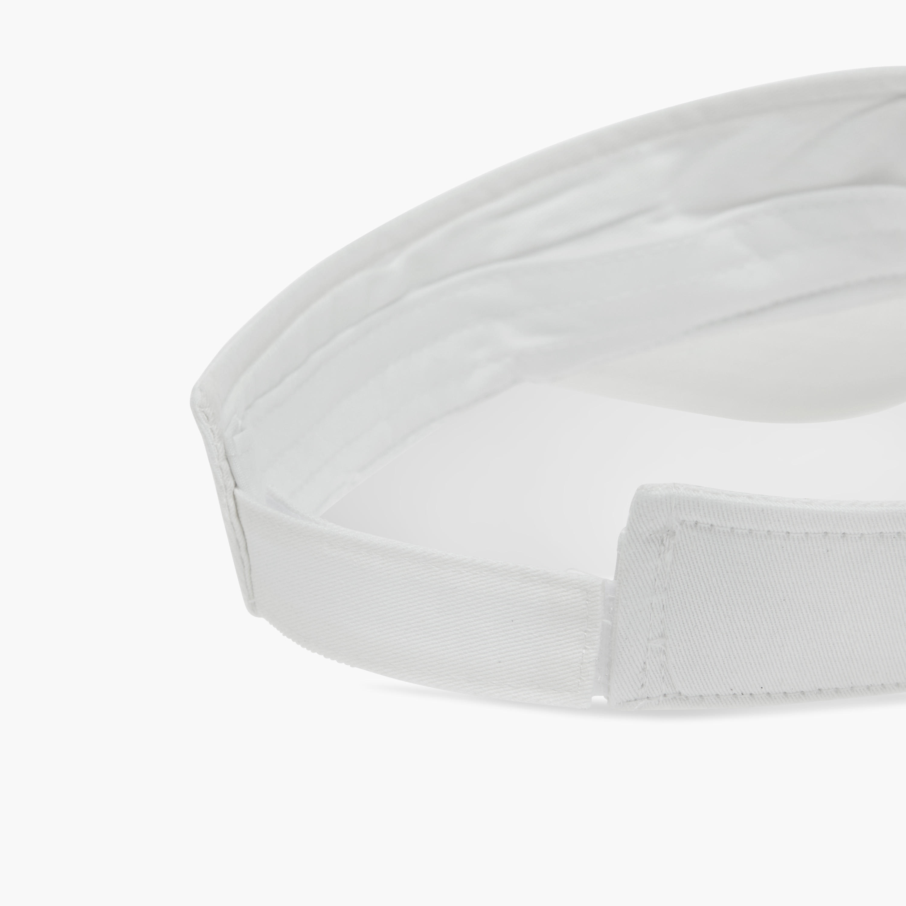 Textured Visor Cap with Elasticated Strap-women-clothingaccessories-capsandhats-image-7