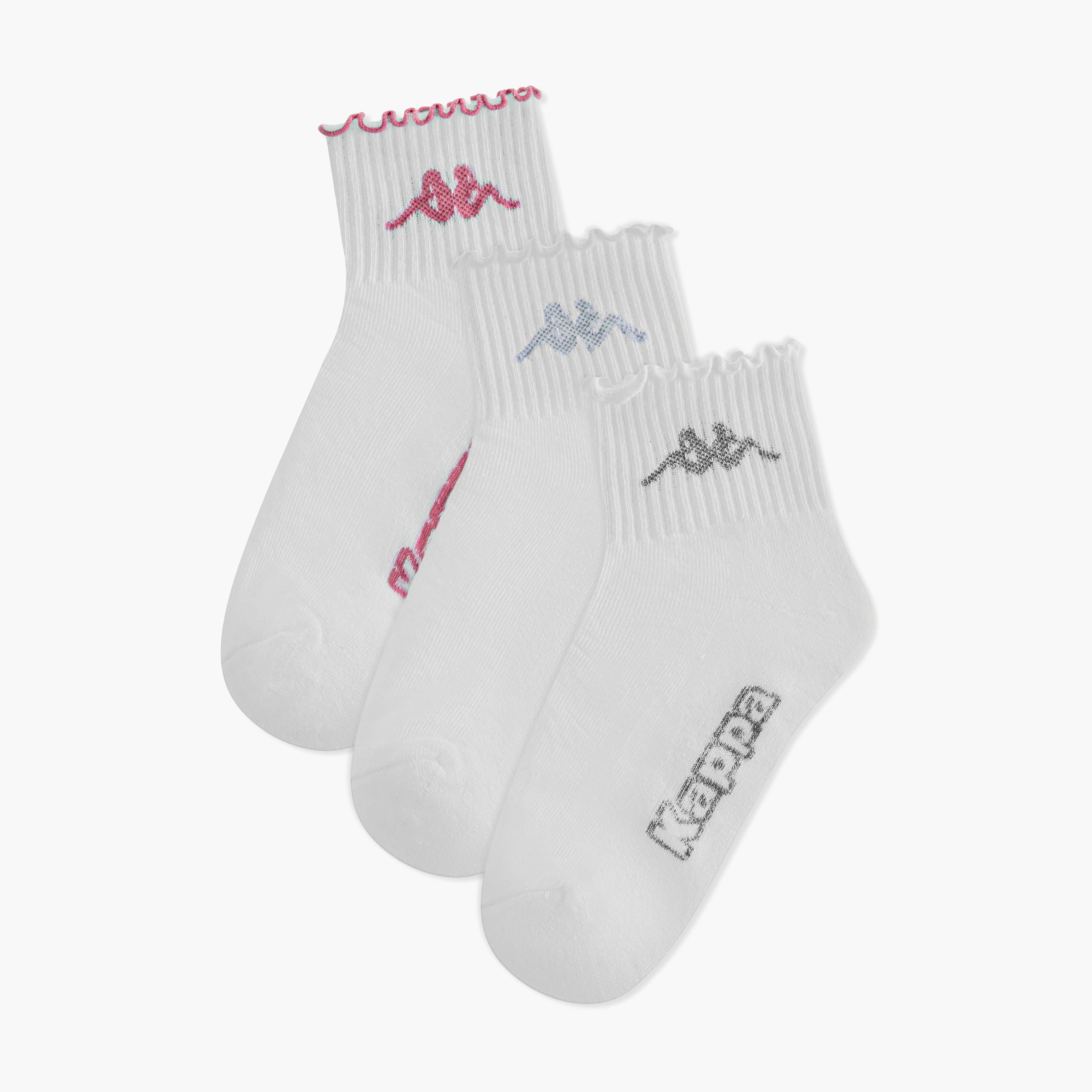طقم جوارب 3 أزواج بطول الكاحل وبطبعات من كابا-women-socksandstockings-image-1