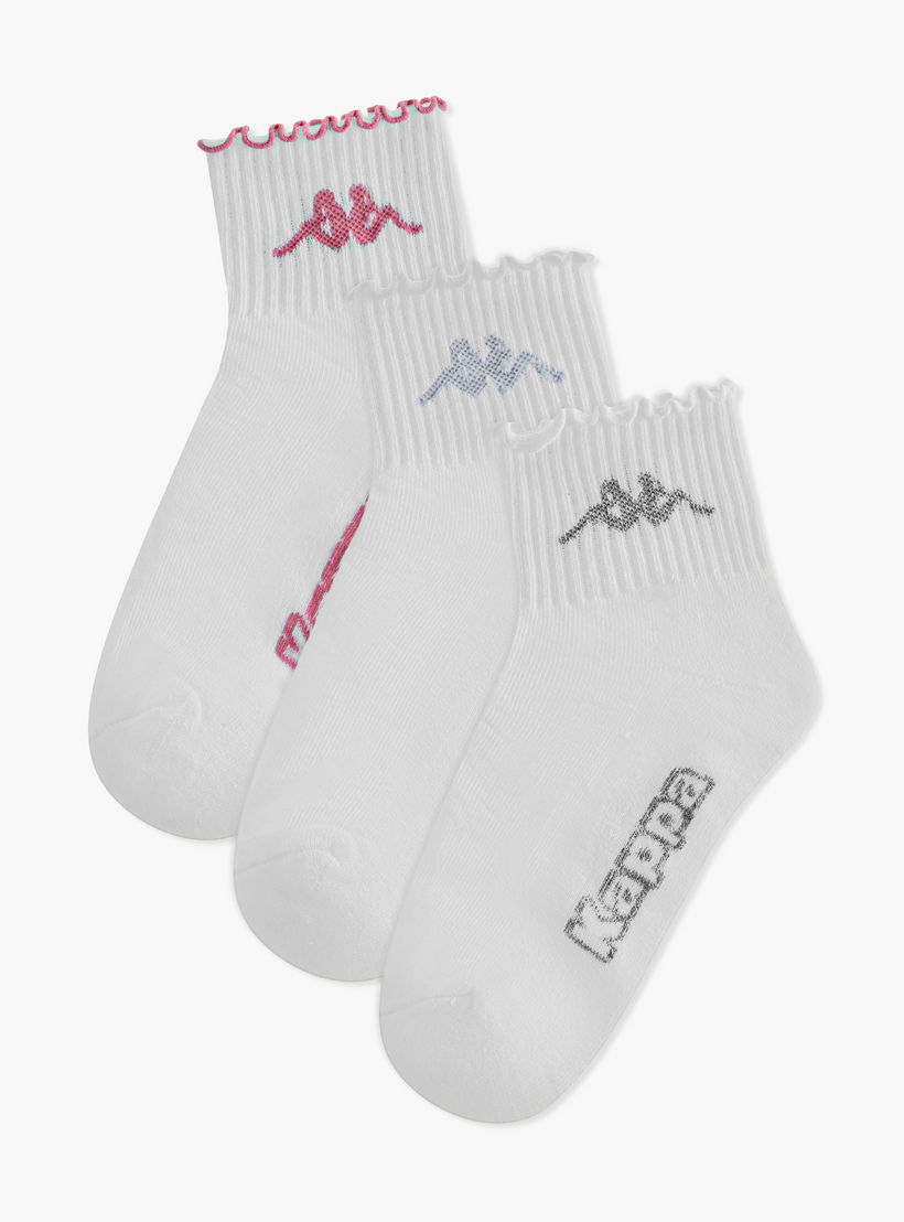 طقم جوارب 3 أزواج بطول الكاحل وبطبعات من كابا-women-socksandstockings-image-1