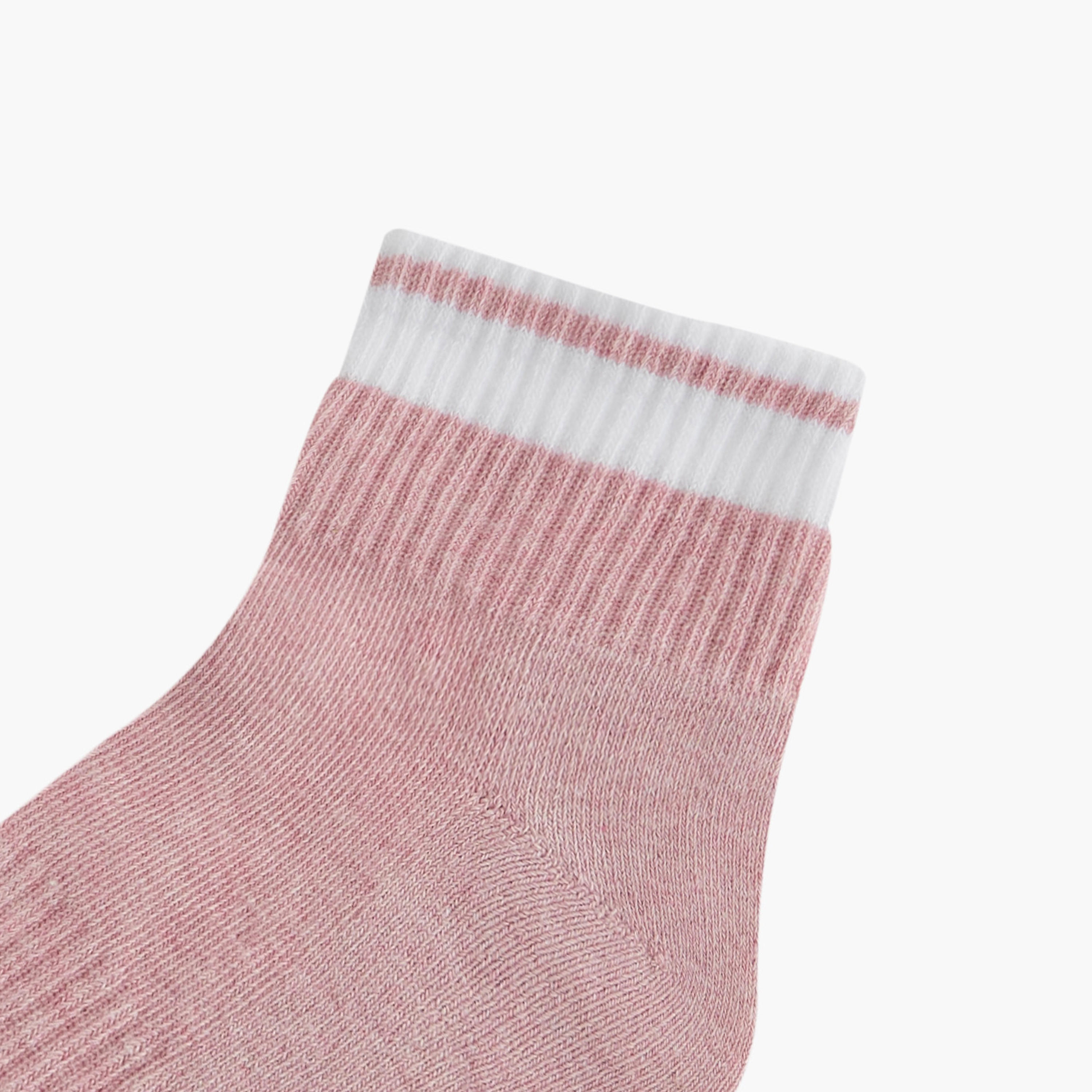 طقم جوارب 3 أزواج مضلعة بطول الكاحل-women-socksandstockings-image-3