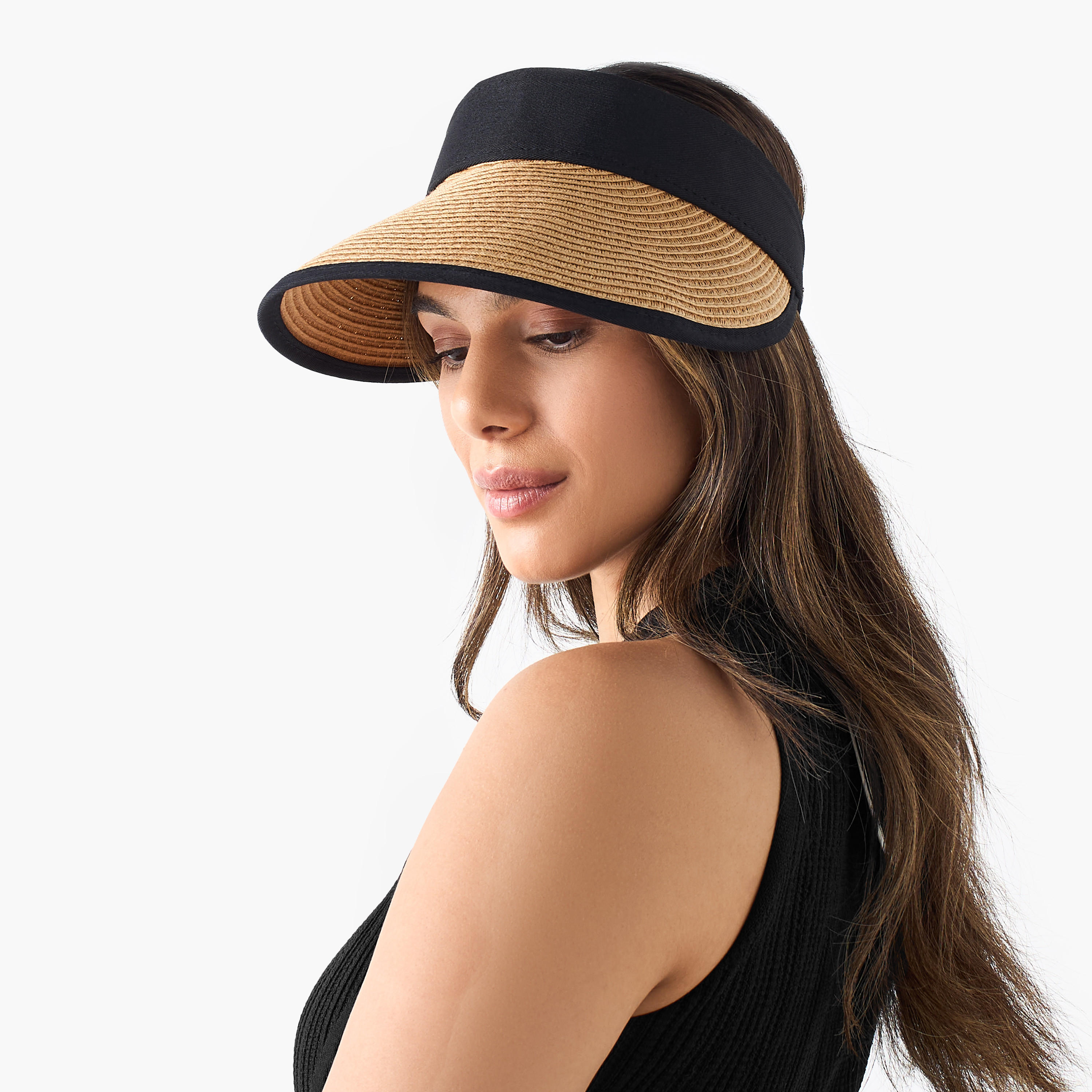 كاب بارز الملمس بحزام مطاطي -women-clothingaccessories-capsandhats-image-7