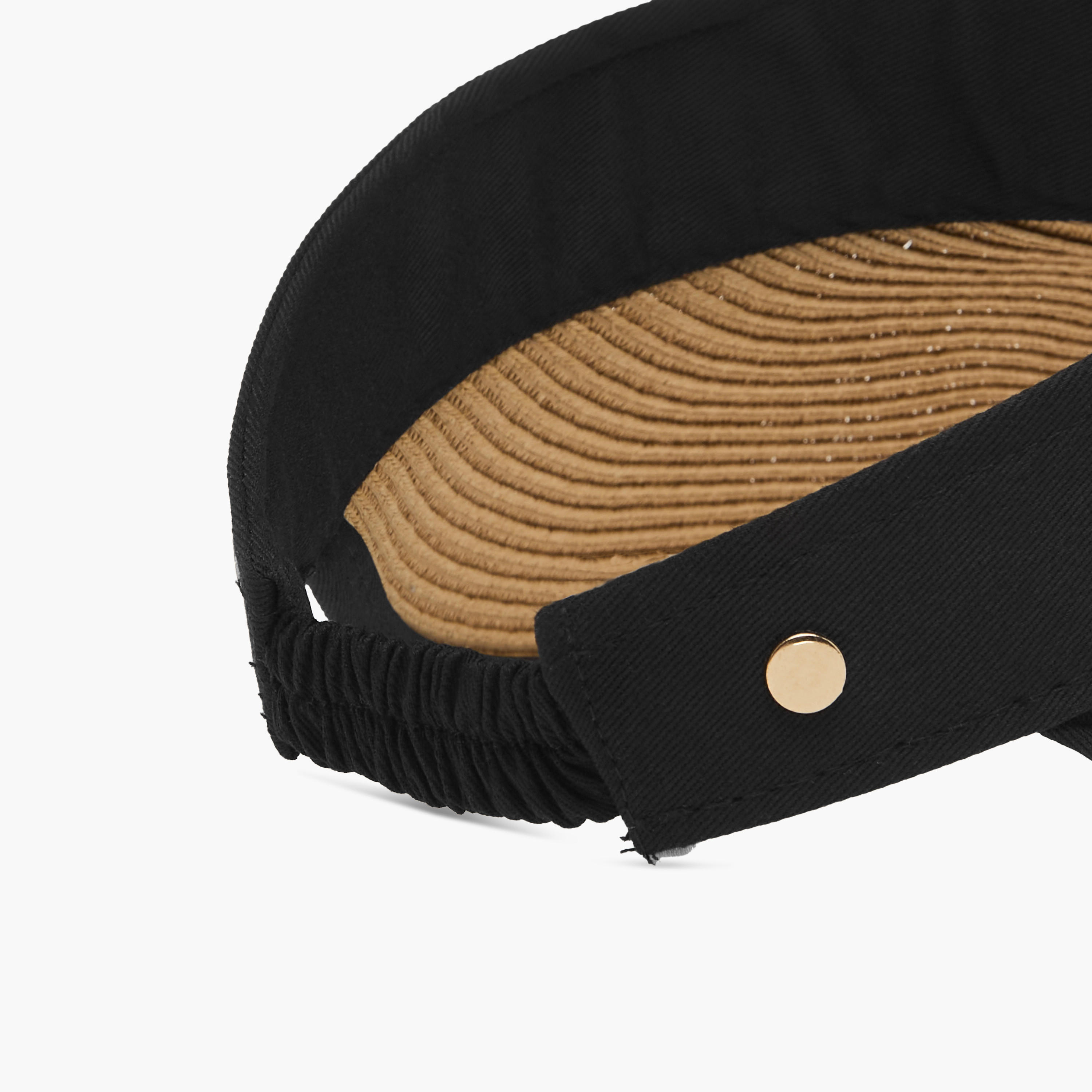 كاب بارز الملمس بحزام مطاطي -women-clothingaccessories-capsandhats-image-2