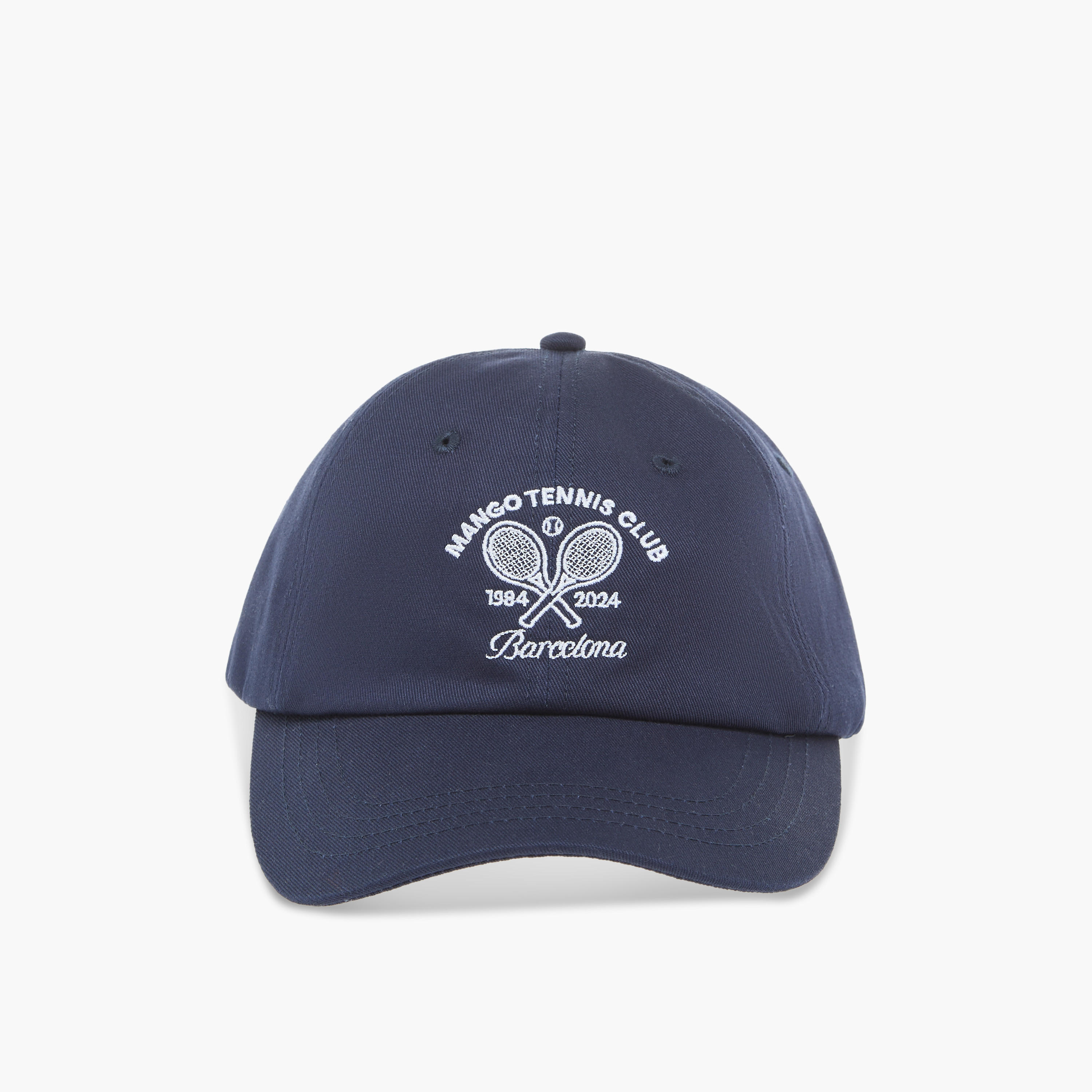 Embroidered Cap with Hook and Loop Closure-women-clothingaccessories-capsandhats-image-1