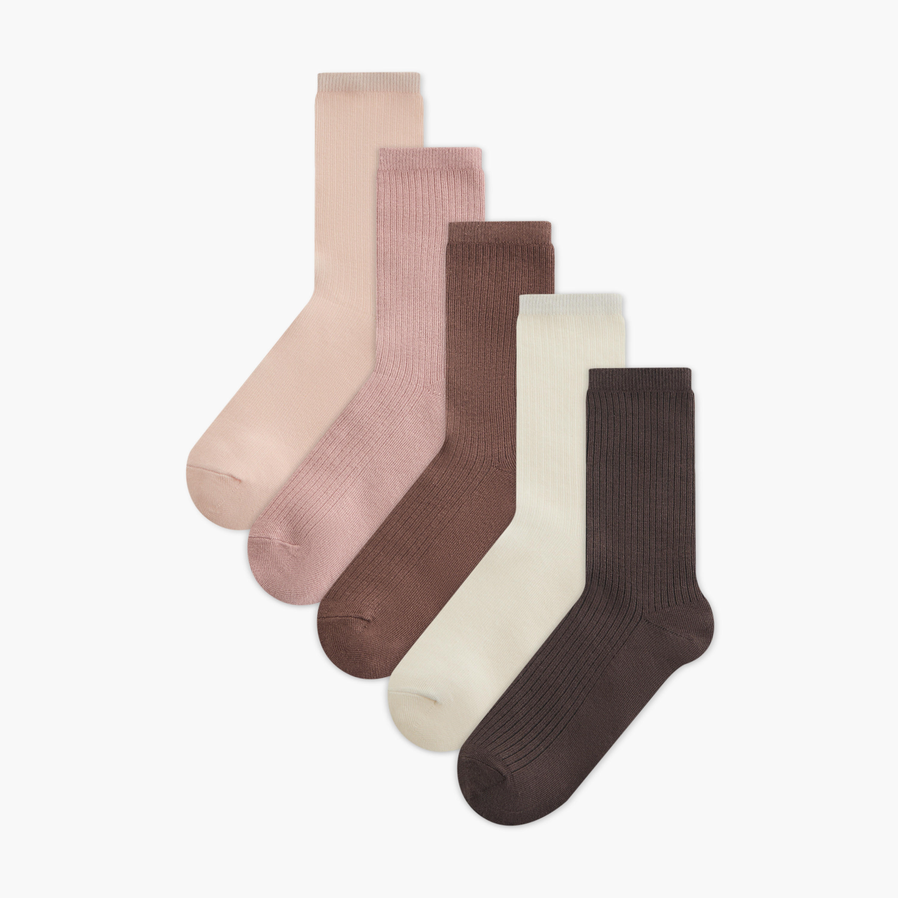 Set of 5 - Assorted Crew Length Socks-women-socksandstockings-image-1