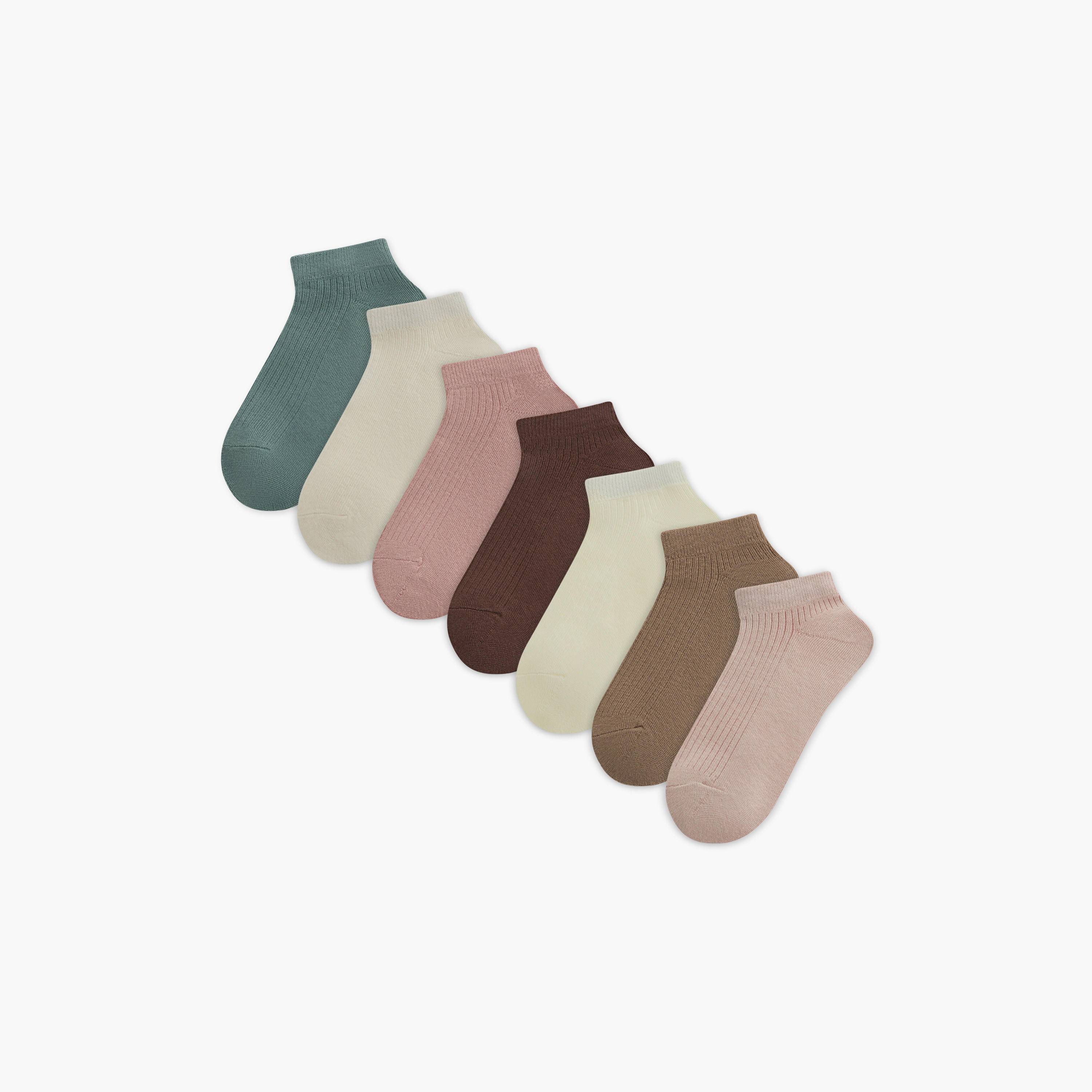 طقم جوارب بطول الكاحل 7 أزواج متنوعة-women-socksandstockings-image-5
