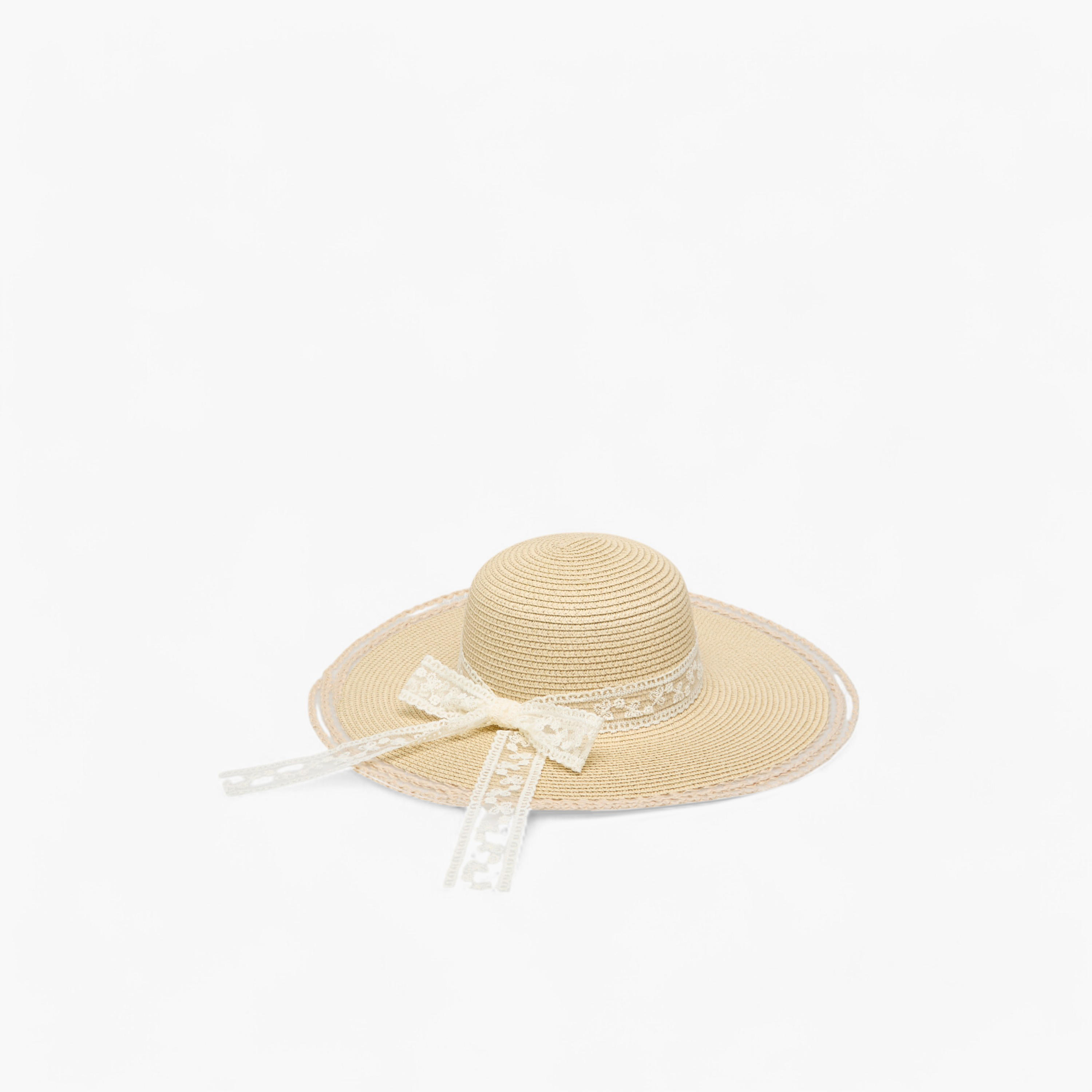 قبعة خيزران بزينة فيونكة-women-clothingaccessories-capsandhats-image-3