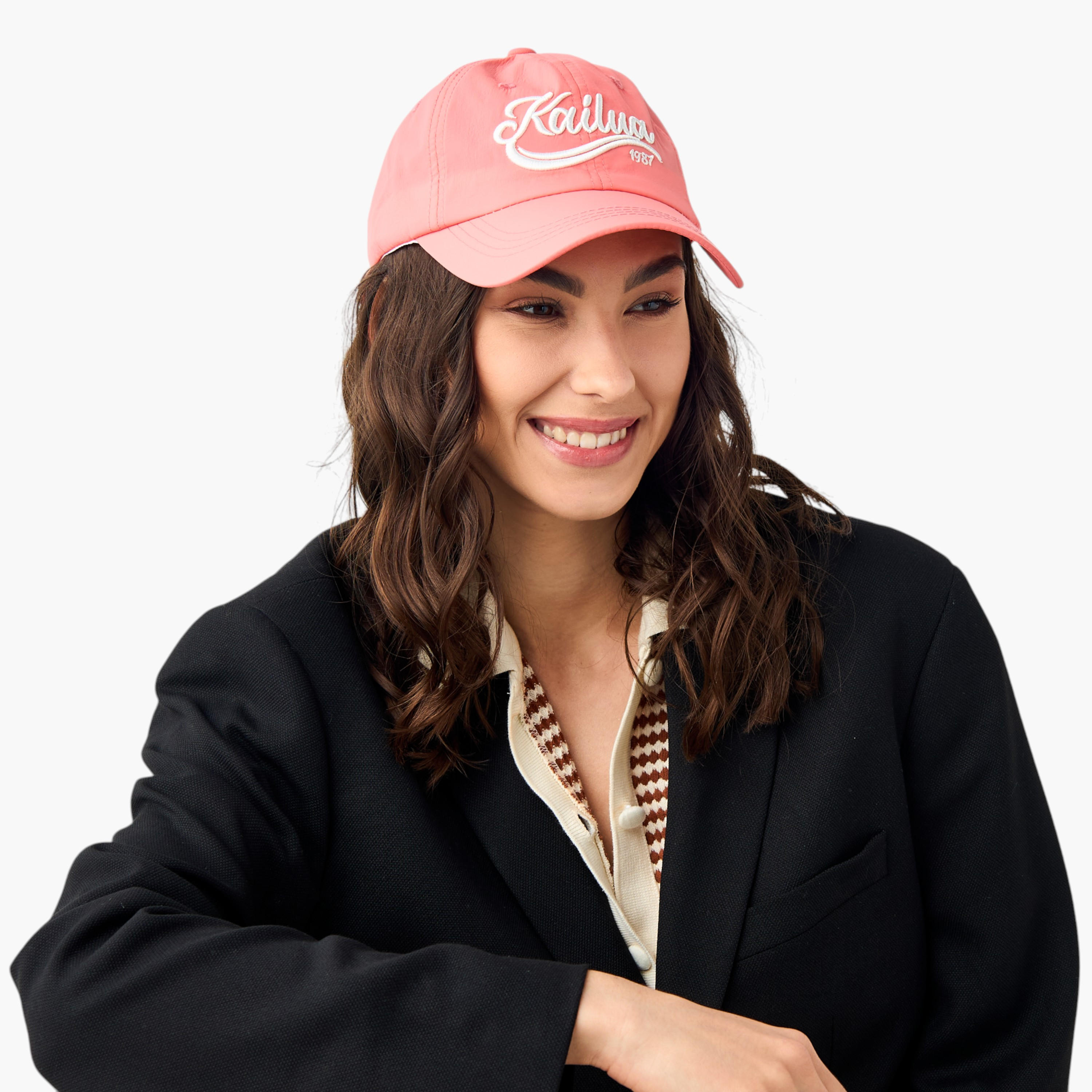 Embroidered Cap with Buckled Strap Closure-women-clothingaccessories-capsandhats-image-2