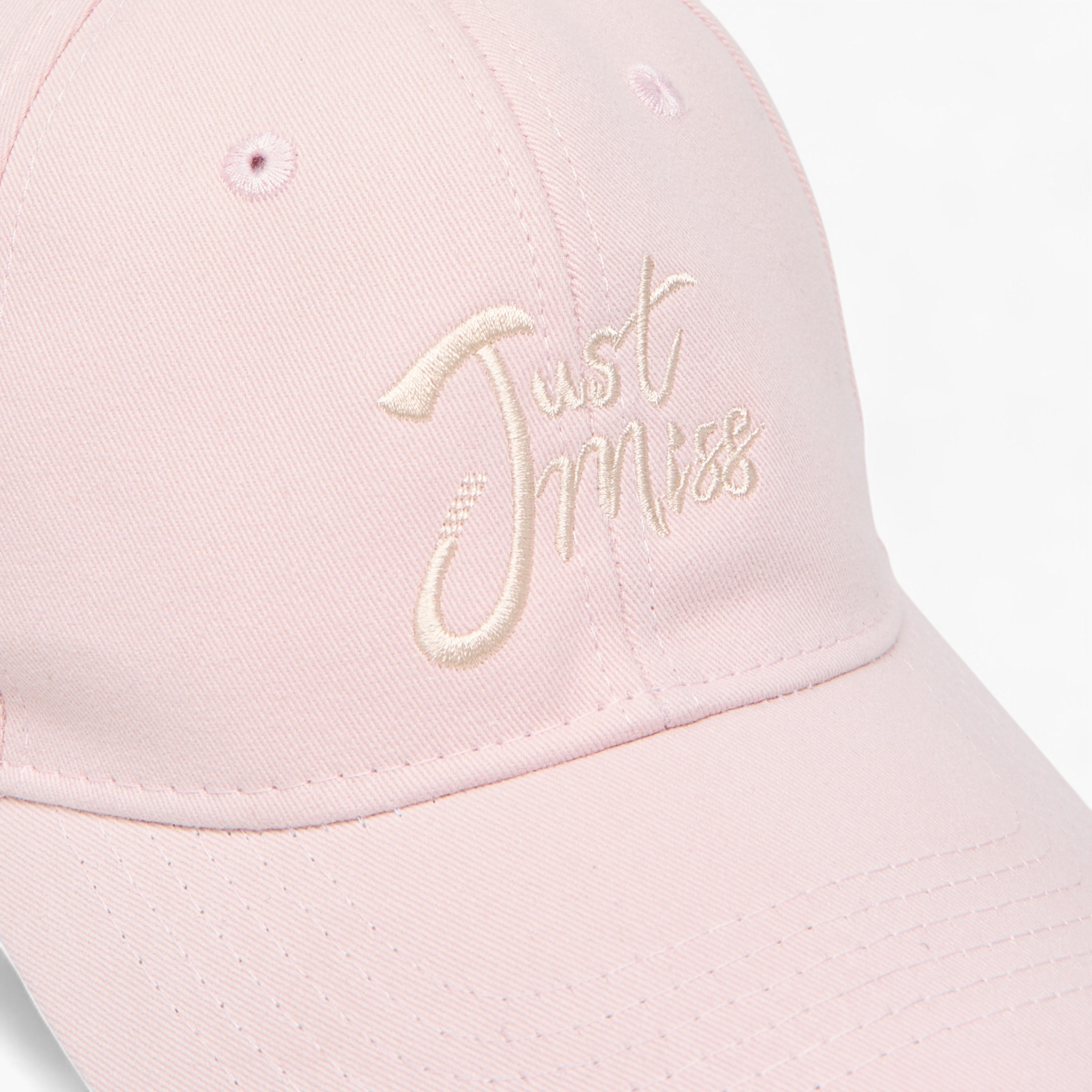 Embroidered Cap with Buckled Strap Closure-women-clothingaccessories-capsandhats-image-6