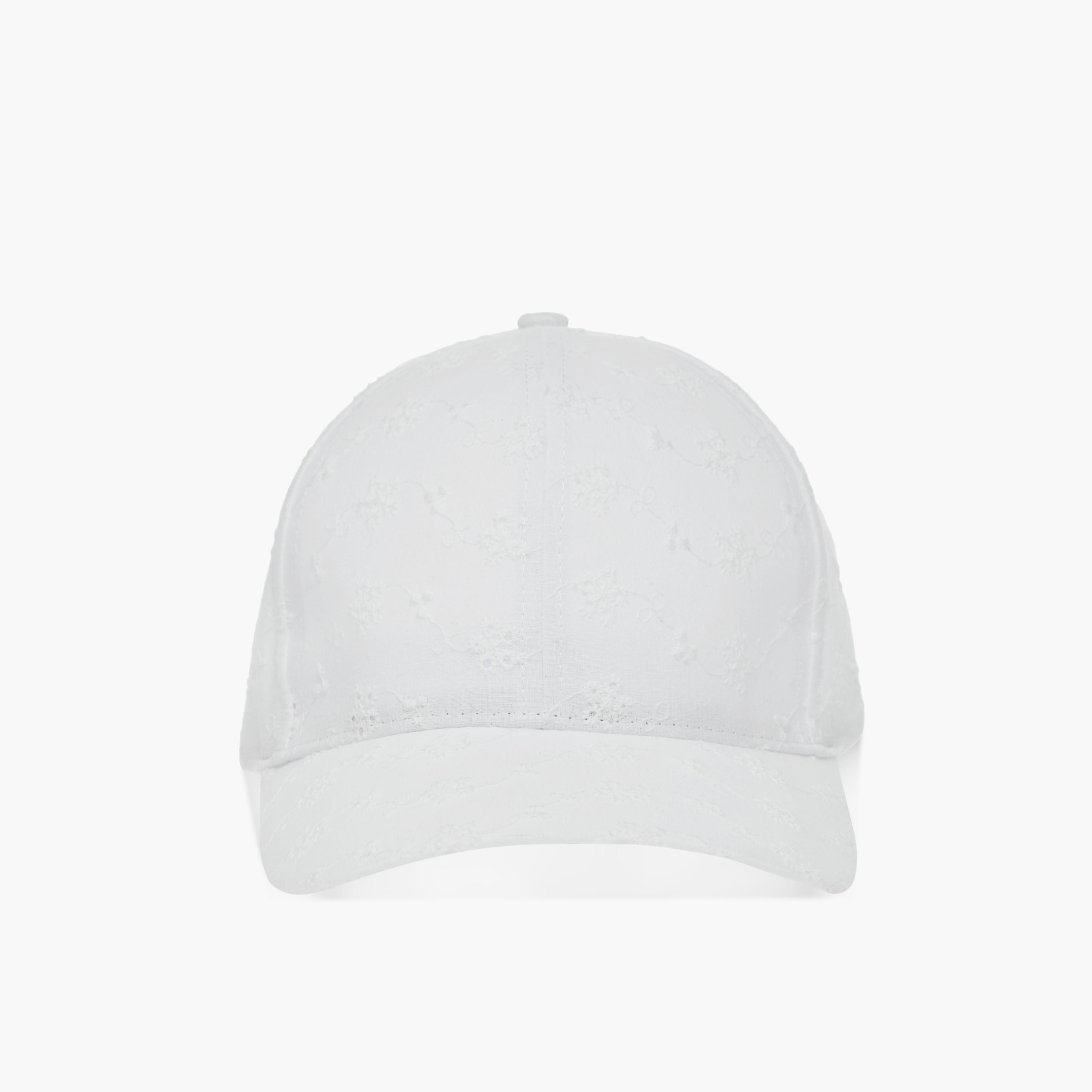 Embroidered Cap with Tie-Ups-women-clothingaccessories-capsandhats-image-1